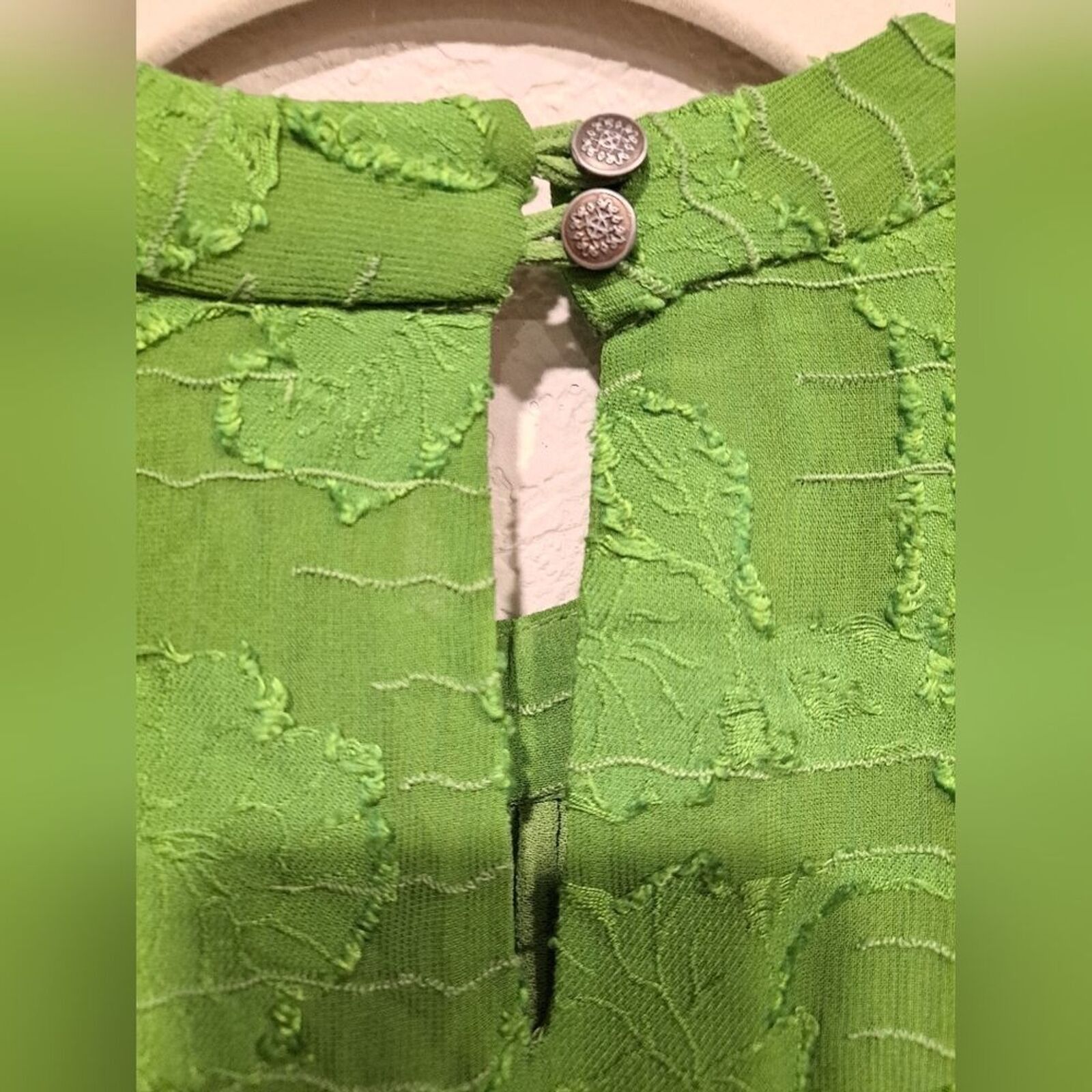 Other Soft Surroundings green sleeveless blouse w/ lace, Small Size S / US 4 / IT 40 - 2 Thumbnail