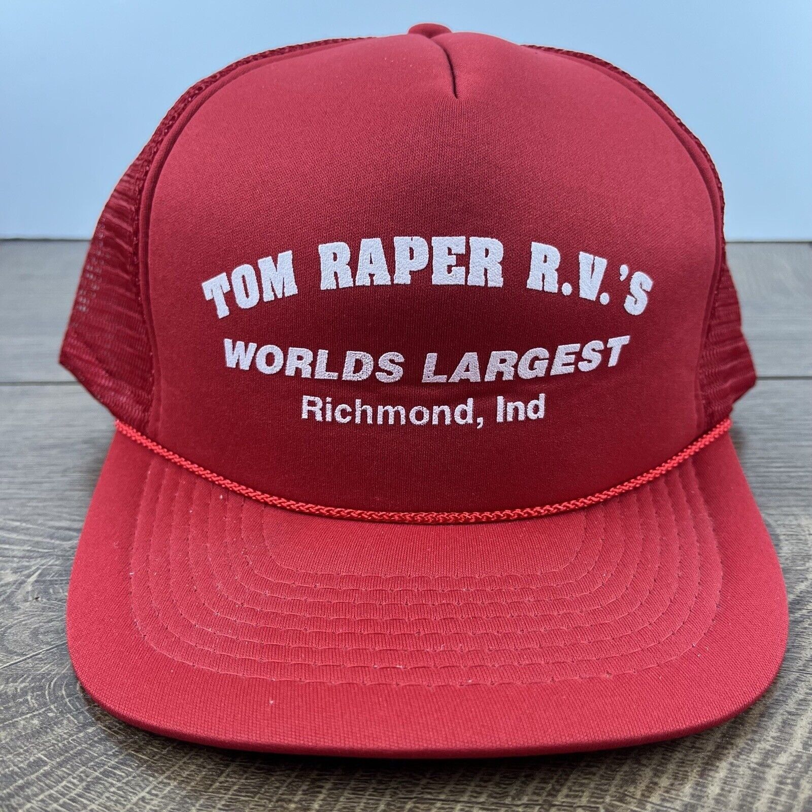 Other Tom Raper RV's Hat Richmond Indiana Red Adjustable Hat Red A Size ONE SIZE - 3 Thumbnail
