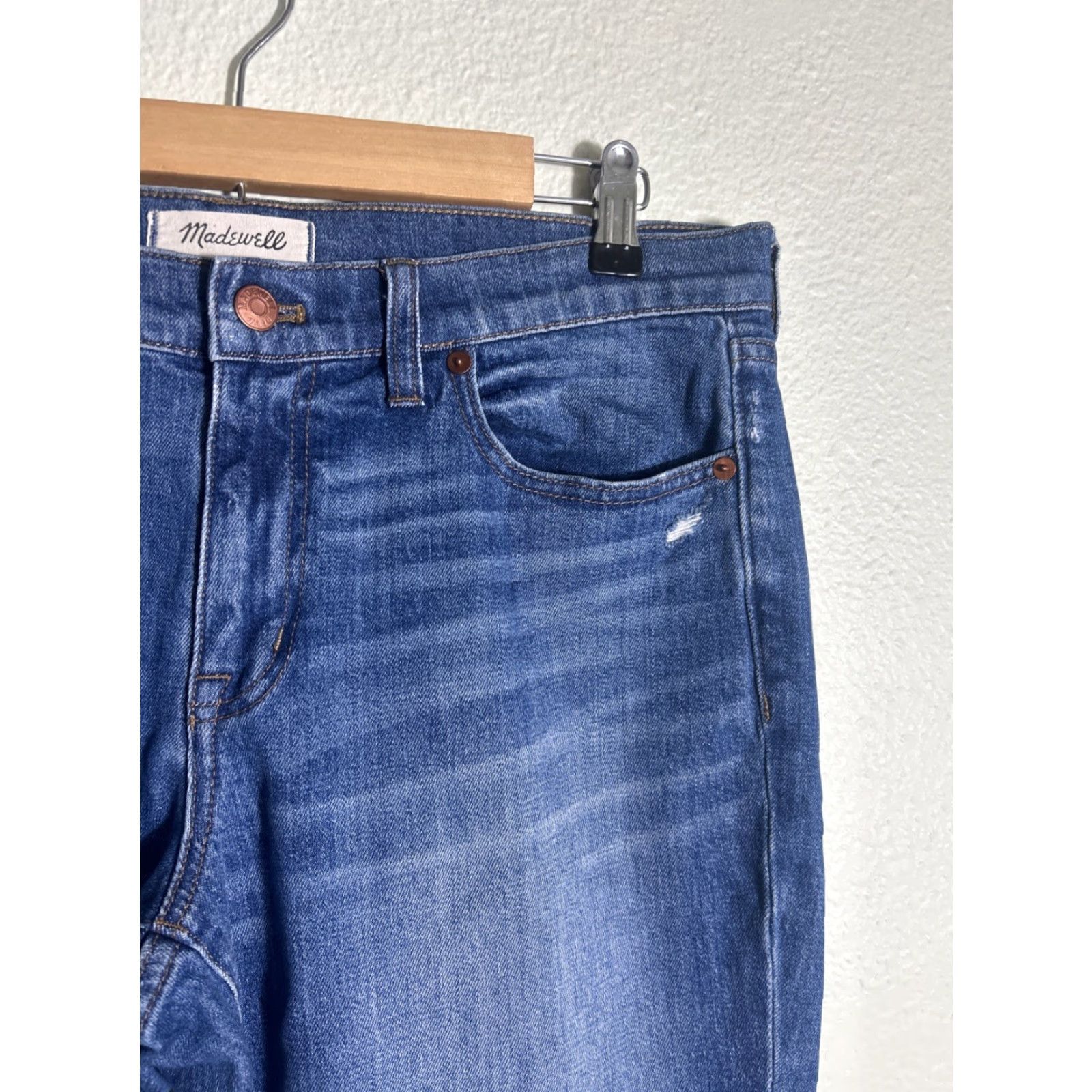 Madewell VINTAGE Madewell Slim Boy Jean Women Jeans Medium Blue 32x31 Size 32 Slim Fit Boyfriend style Womens Size 30" / US 8 / IT 44 - 5 Thumbnail