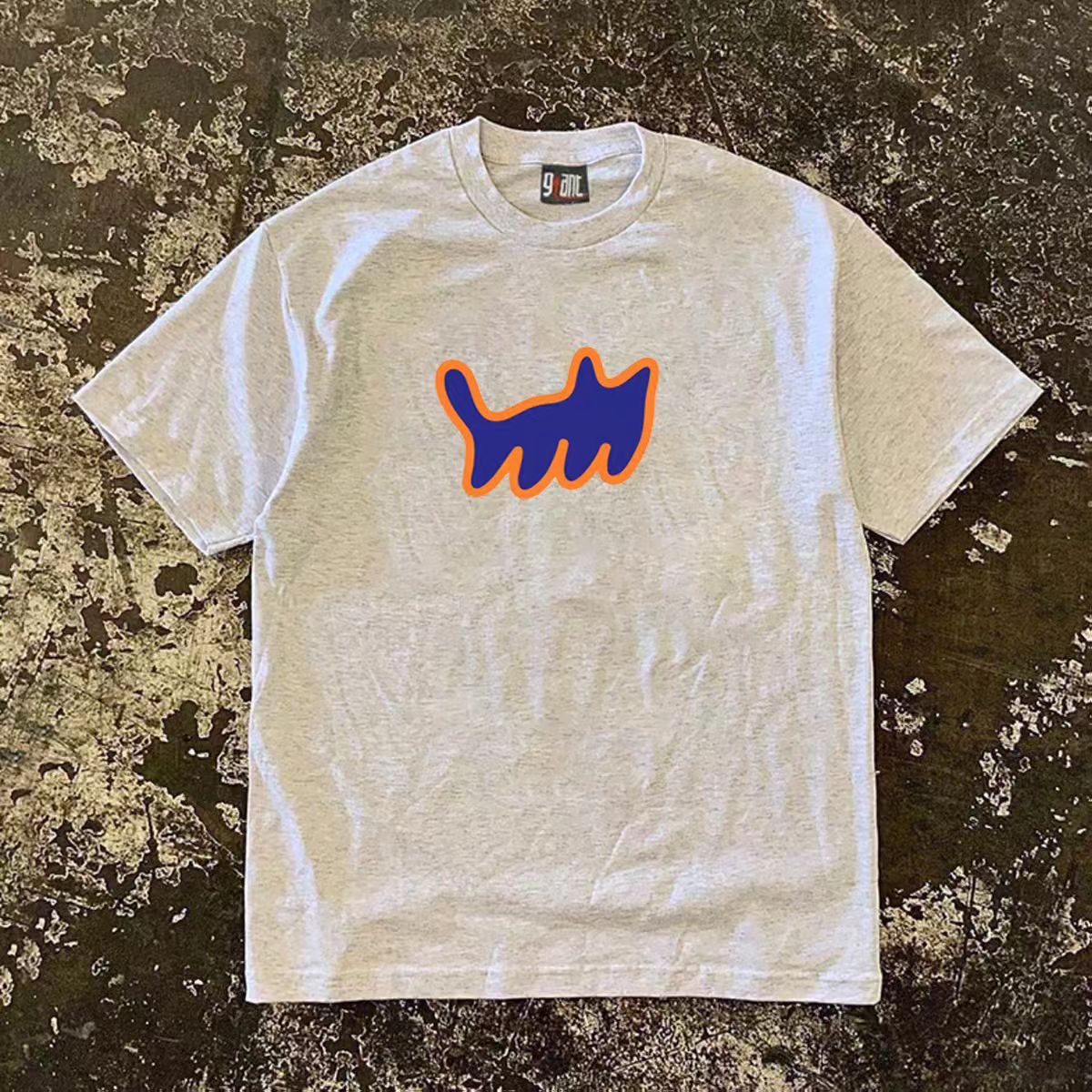 Japanese Brand Grey casual retro cat print t-shirt Size US M / EU 48-50 / 2 - 1 Thumbnail