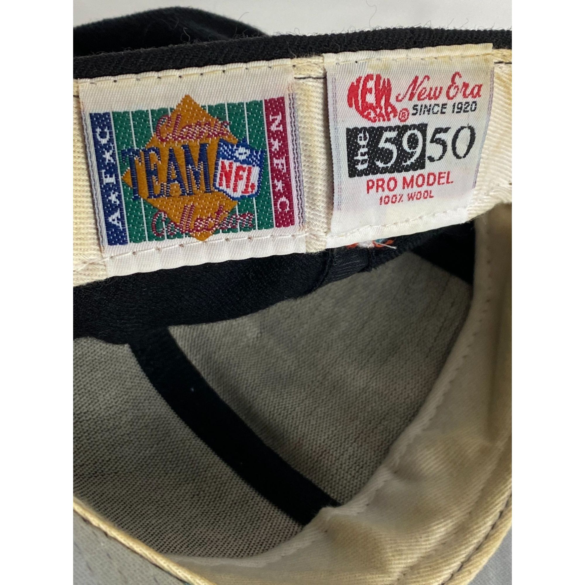 New Era VTG New Era 5950 Team NFL Miami Dolphins 100% Wool Fitted Ha Size ONE SIZE - 5 Thumbnail