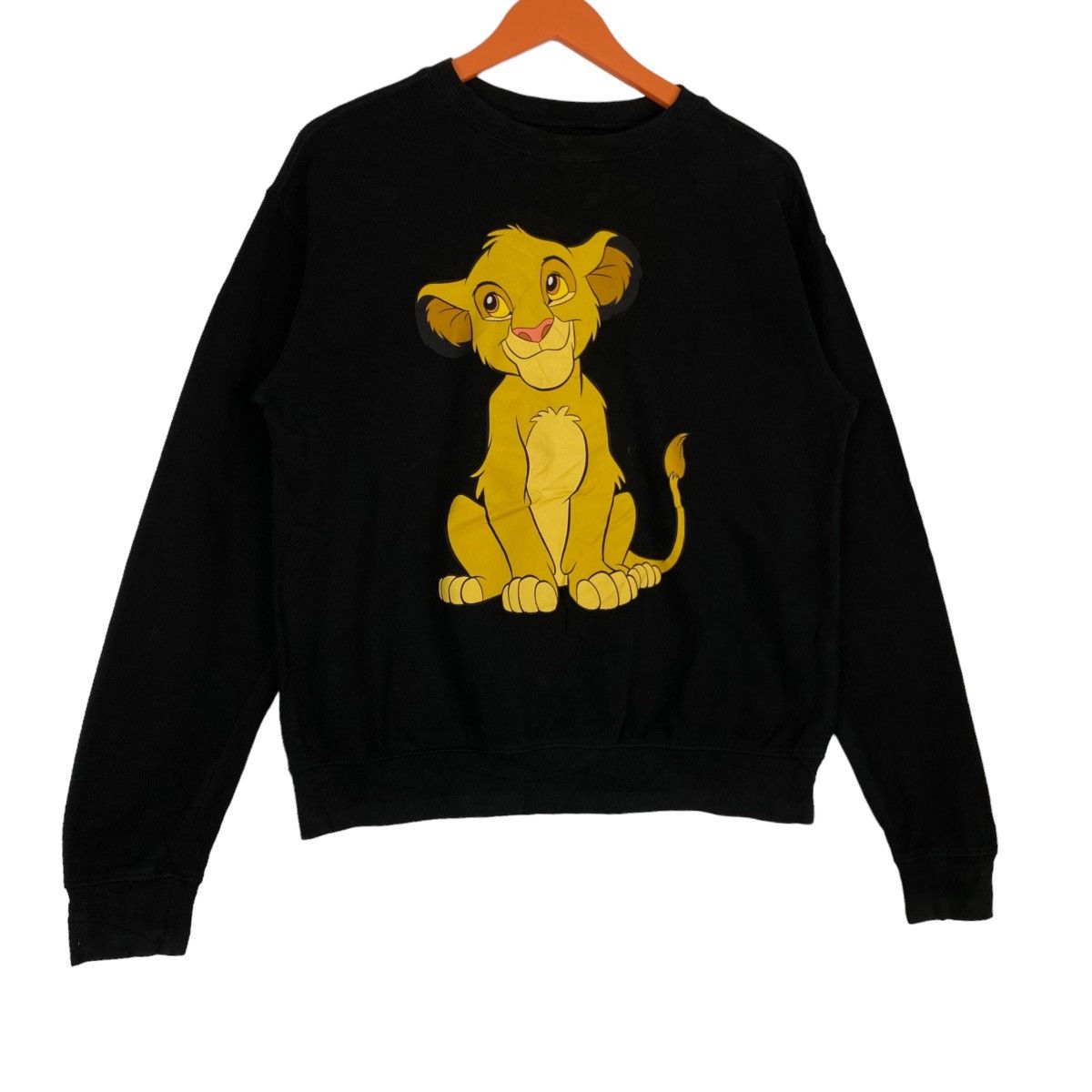 Disney × Vintage Vintage Simba Printed Crewneck Sweatshirt Black Pullover Size US M / EU 48-50 / 2 - 3 Thumbnail
