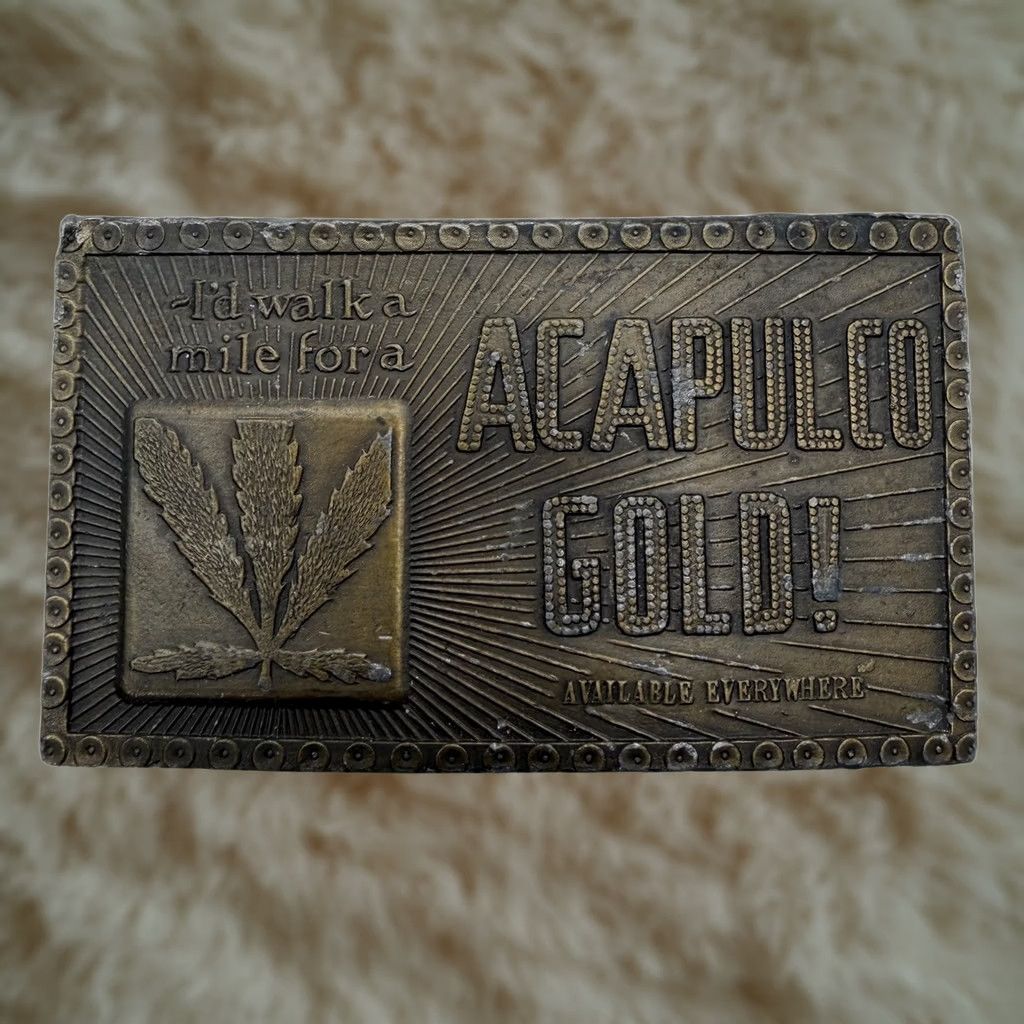Vintage VINTAGE Brass Acapulco Gold Belt Buckle FLAW Bronze Motorcycle Unbranded Adult Unisex 1970s Damaged Prong Broken Size ONE SIZE - 1 Thumbnail
