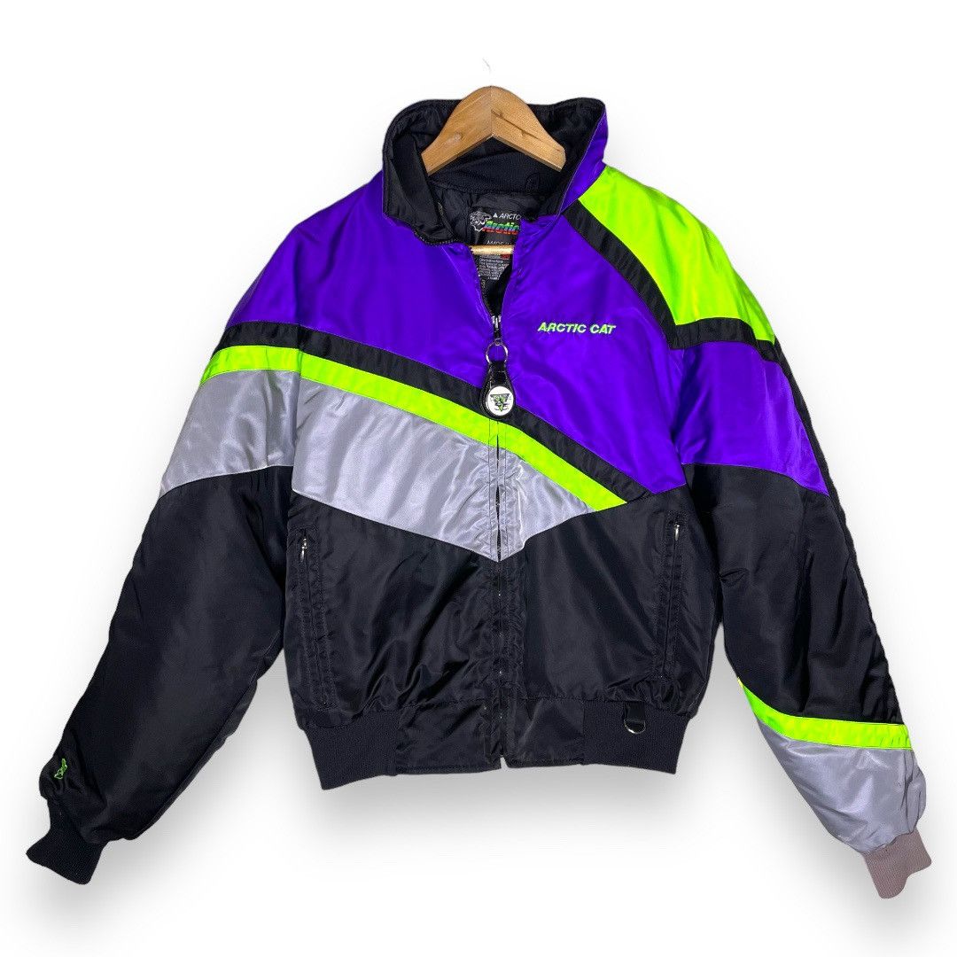 Image of Vintage Arctic Cat Snowmobiling Jacket Men’S Small in Black, Men's