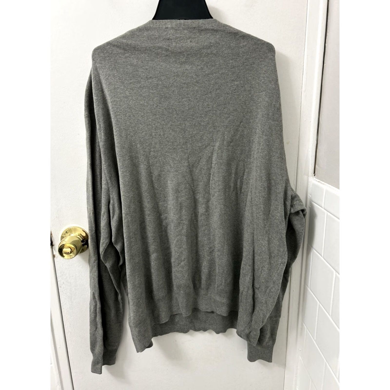 Polo Ralph Lauren Polo Ralph Lauren Sweater Mens 2XL Gray V-Neck Pullover Long Sleeve Pima Cotton Logo Shirt Size US XXL / EU 58 / 5 - 7 Thumbnail