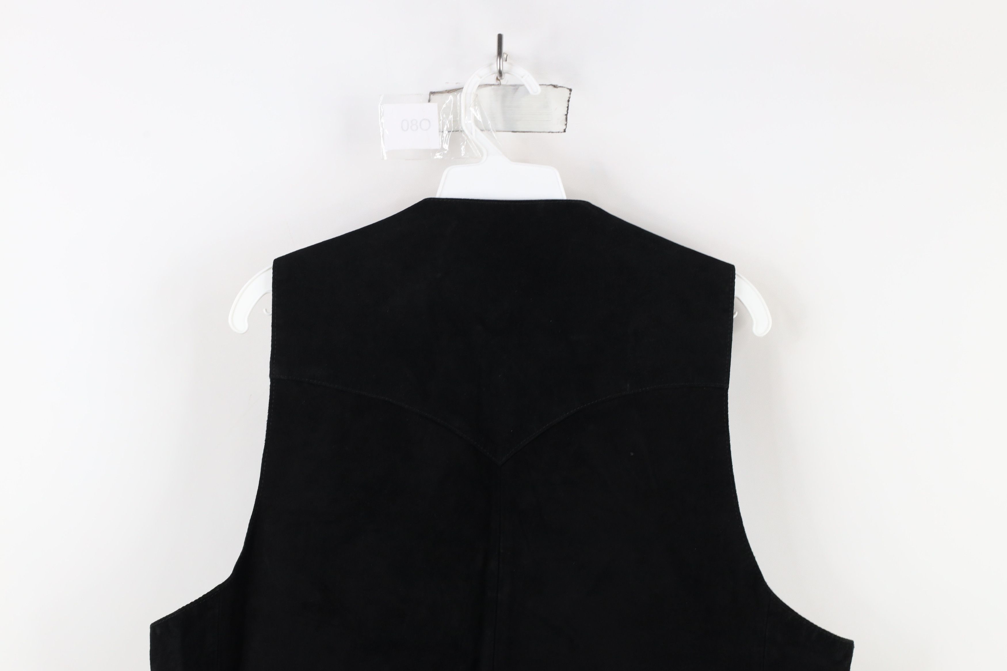 Vintage Vintage 90s Scully Suede Leather Western Vest Jacket Black Size US L / EU 52-54 / 3 - 14 Thumbnail