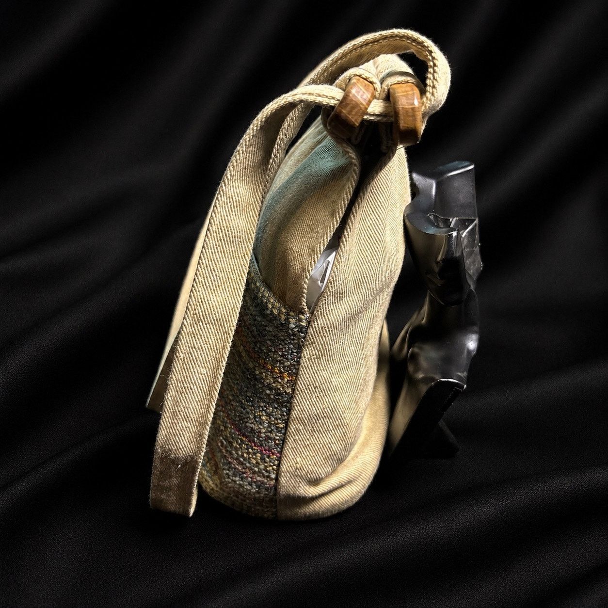 Other Beige & Blue Striped Bag Size ONE SIZE - 2 Thumbnail