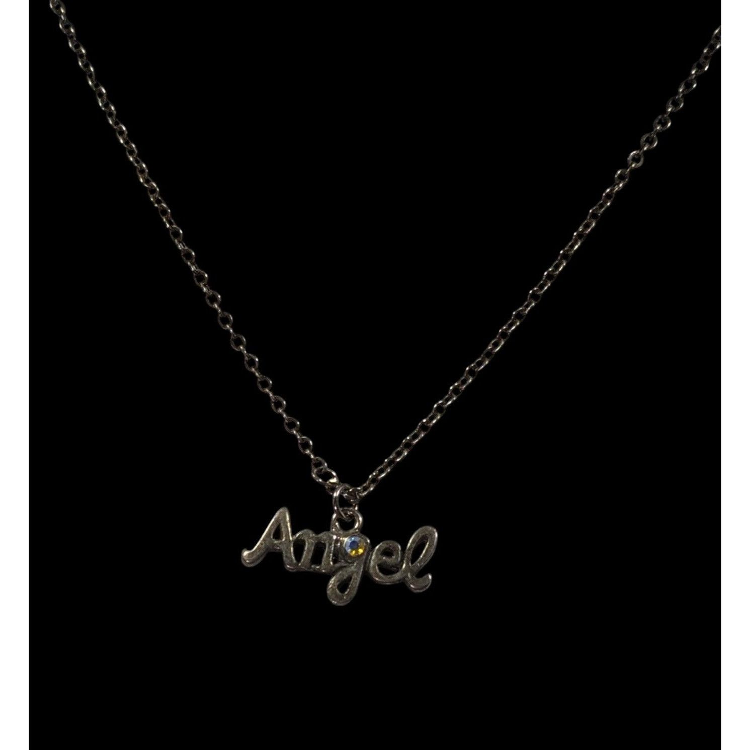 Other 90s Y2K Style Angel Pendant Silver Tone Necklace Size ONE SIZE - 2 Thumbnail