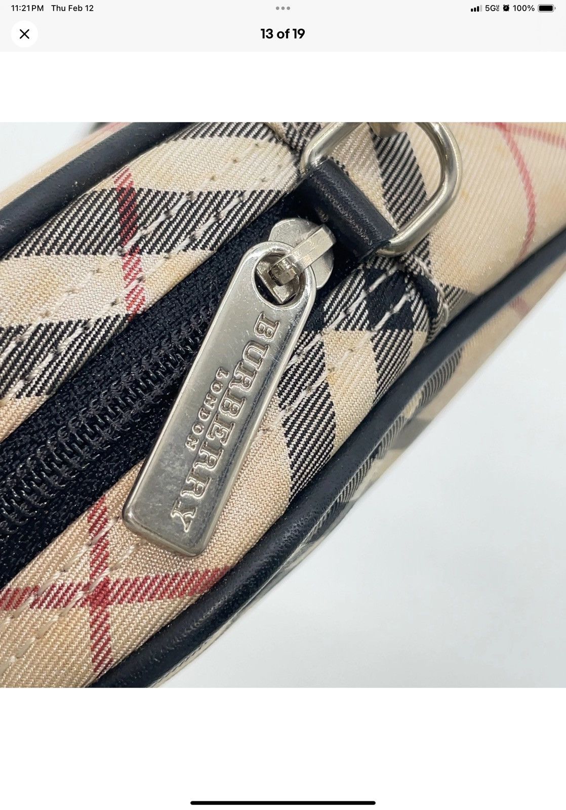 Burberry 👝👝👝👝Mini Vintage BURBERRY👝👝👝👝!!! Size ONE SIZE - 9 Thumbnail