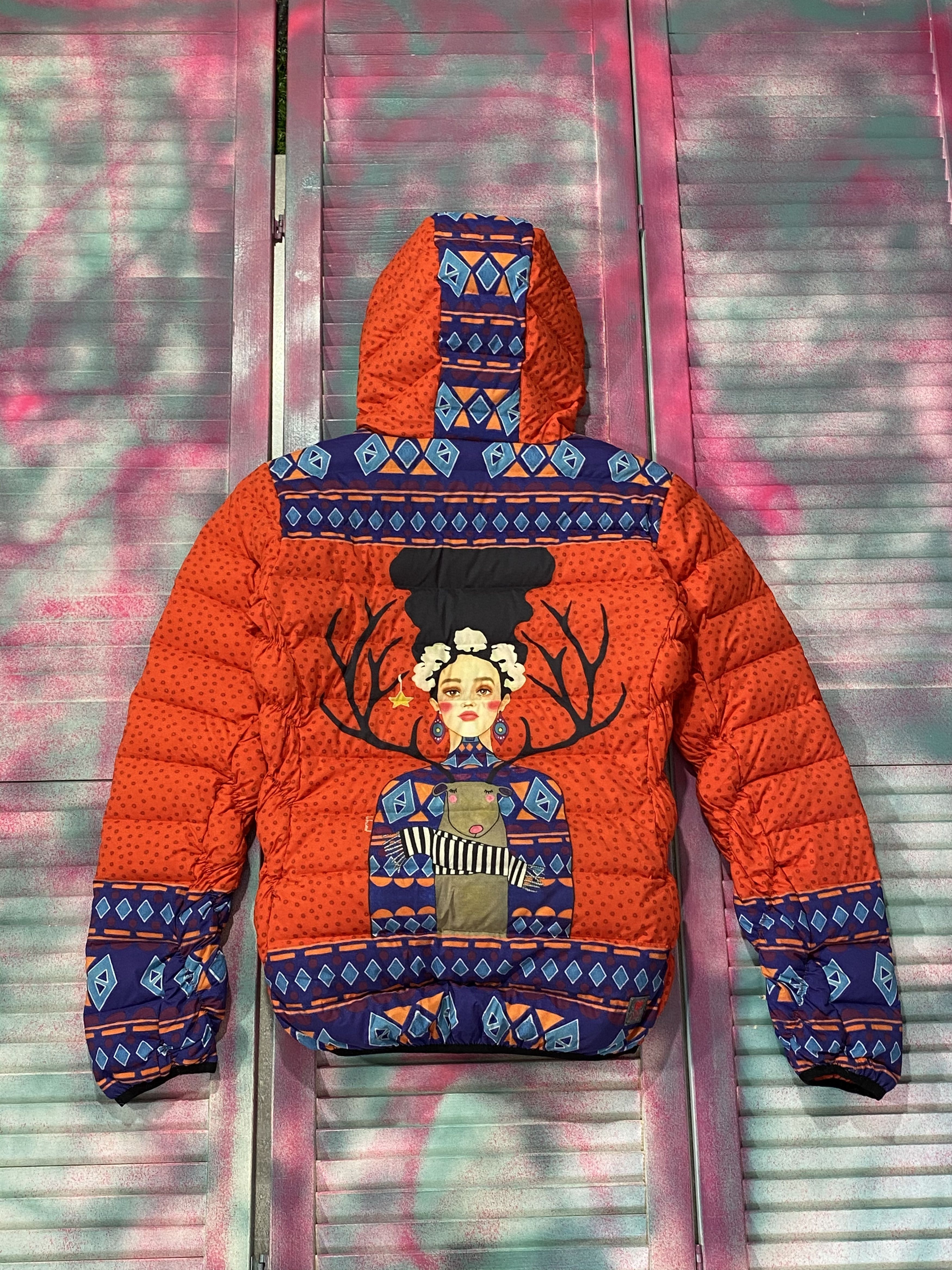 Designer VALERIA COLTURI CRAZY IDEA Down Jacket Ski Mountain Style Size XL / US 12-14 / IT 48-50 - 1 Thumbnail