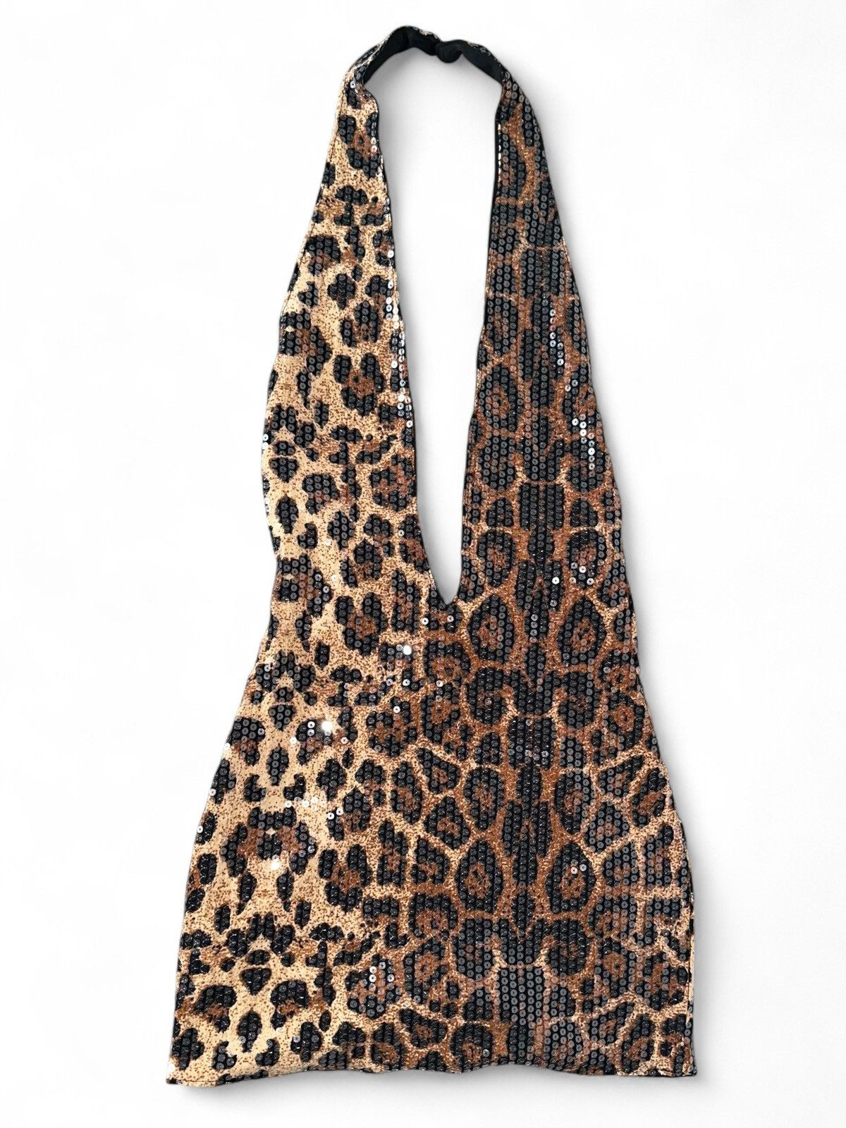 Shein Leopard Sequin Mini Dress Size XS / US 0-2 / IT 36-38 - 1 Thumbnail