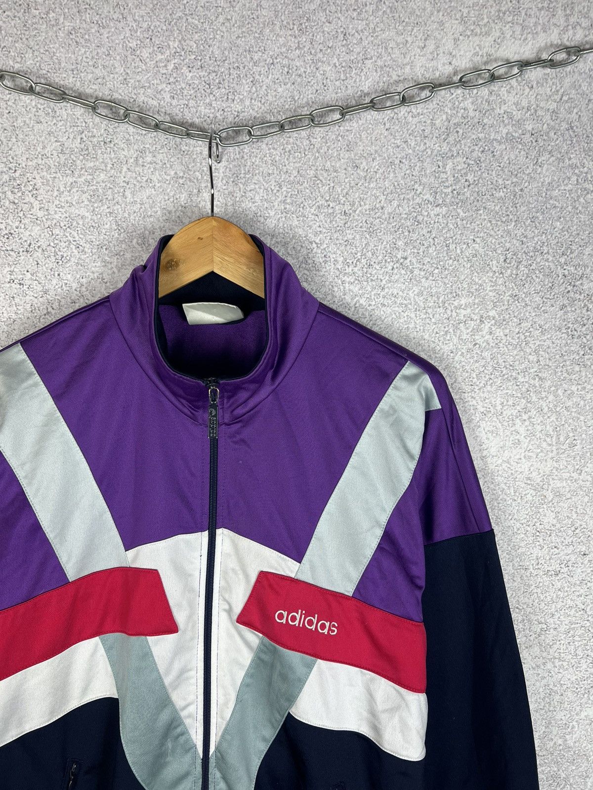 Vintage Vintage 90s Adidas Multicolour Track Top Jacket Size US S / EU 44-46 / 1 - 2 Thumbnail