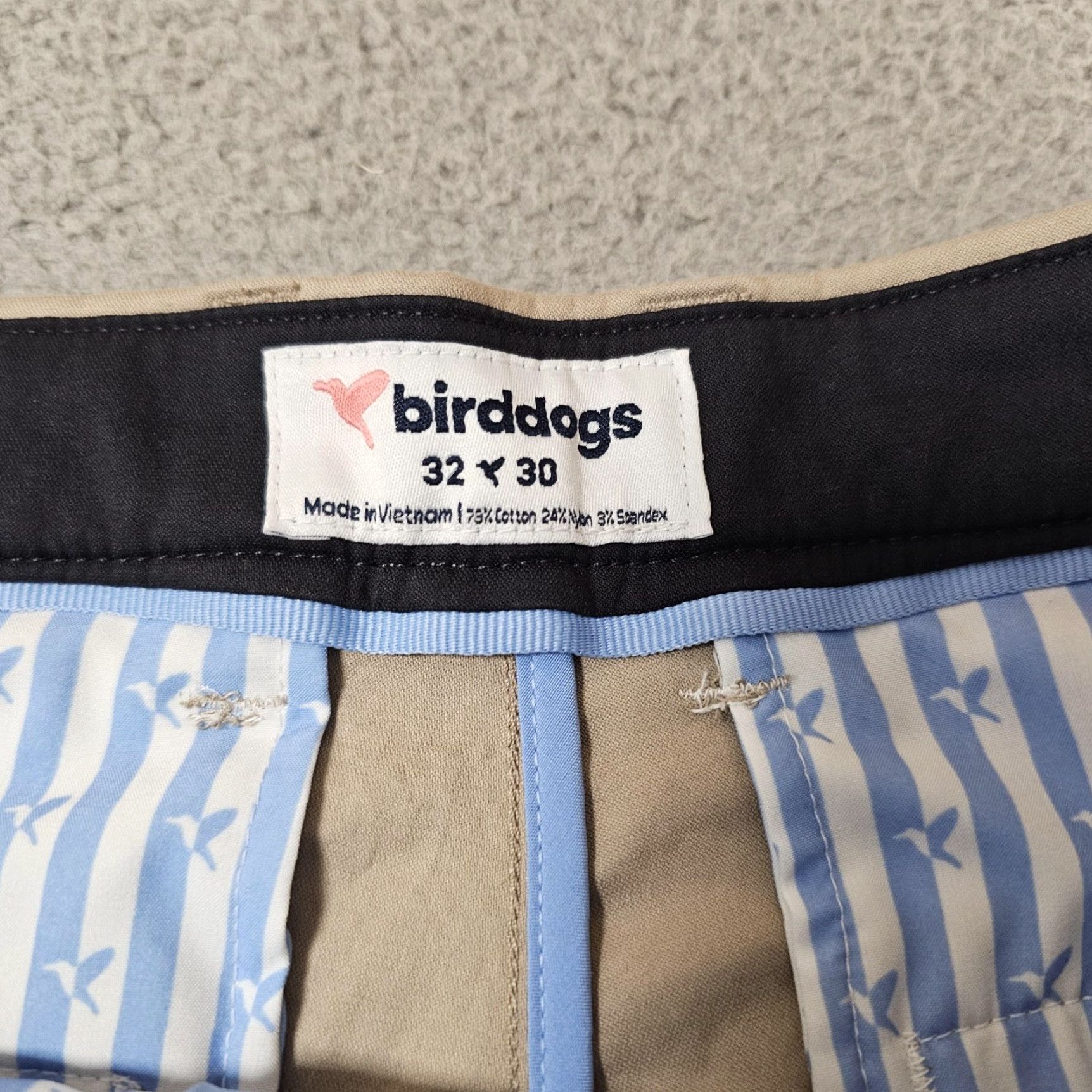 Vintage Birddogs Pants Mens 32x28 Khaki Beige Chino Stretch Casual Tech Tapered Pockets Zip Front Belt Loops Birddogs Built-in Liner Mens Size US 32 / EU 48 - 3 Thumbnail