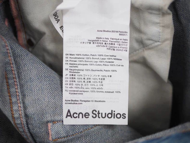 Acne Studios Acne Studios Blue Mud Damage Jeans Size US 33 - 8 Thumbnail
