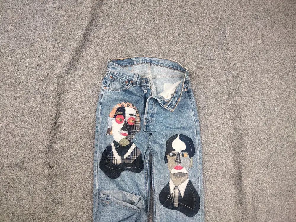 Levi's Vintage 90's Levi’s 501 Sashiko Kapital Jeans junya Style Size 29" - 1 Thumbnail