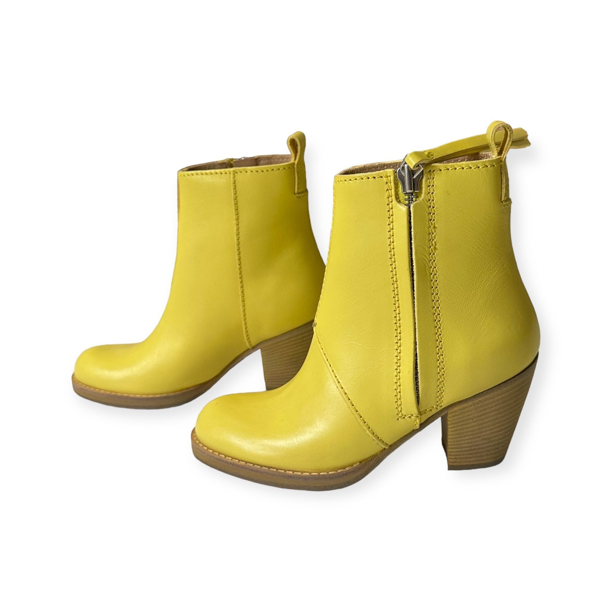 Acne Studios New in Box Acne Studios The Pistol Ankle Boots in Yellow Le Size US 7 / IT 37 - 7 Thumbnail
