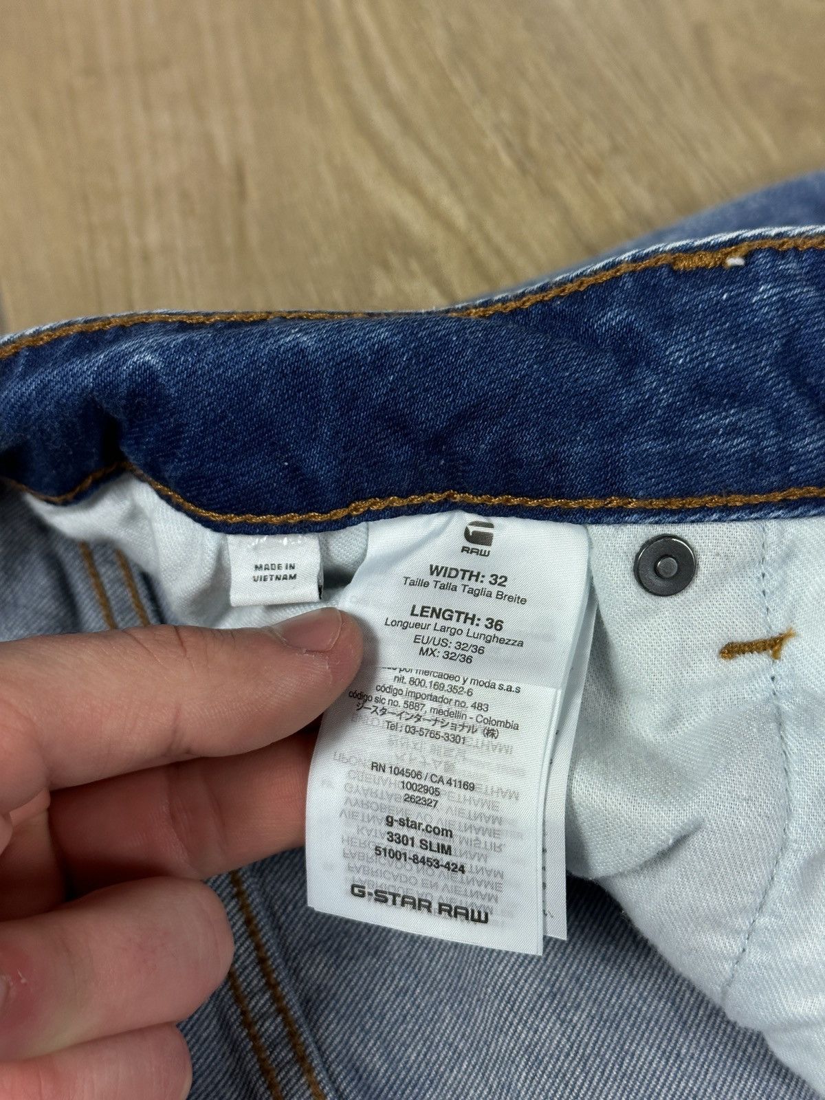 G-Star NEW!!! G-Star Raw 3301 Slim Denim Jeans Size US 32 / EU 48 - 6 Thumbnail