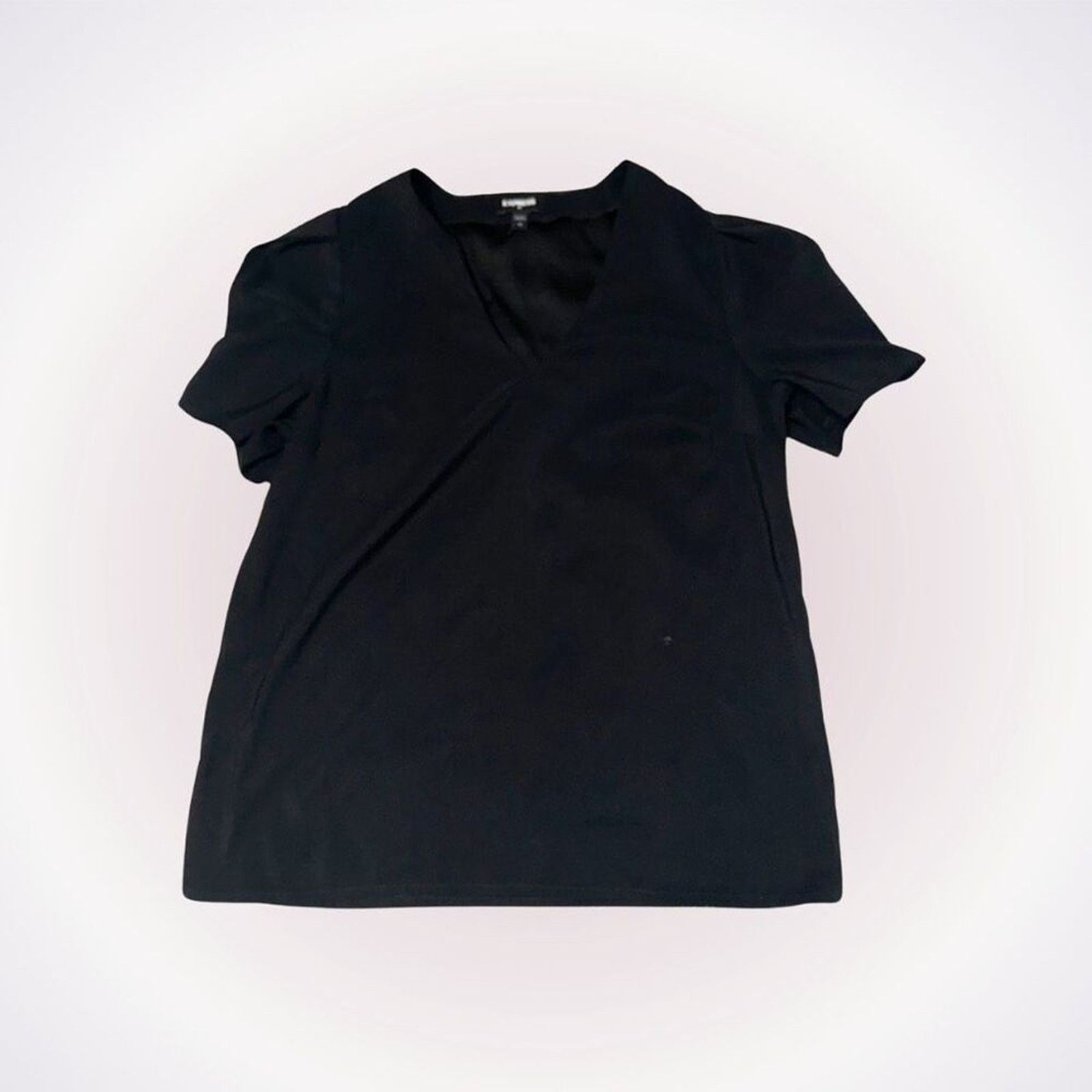 Express Express Short Sleeve V-Neck Blouse | Sz XS Size XS / US 0-2 / IT 36-38 - 1 Thumbnail