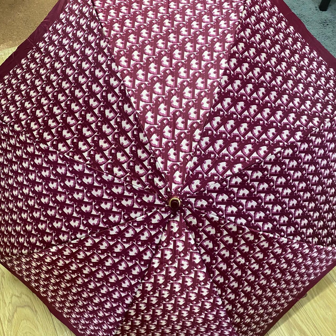 Christian Dior Monsieur Dior Vintage Umbrella Japan Oblique CD Gold Accent 80s Size ONE SIZE - 15 Thumbnail
