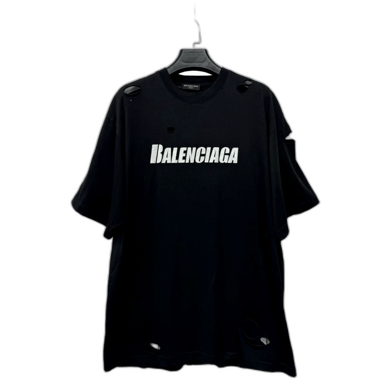 Balenciaga Balenciaga Distressed Short Sleeve T-Shirt XS Size US XS / EU 42 / 0 - 1 Thumbnail