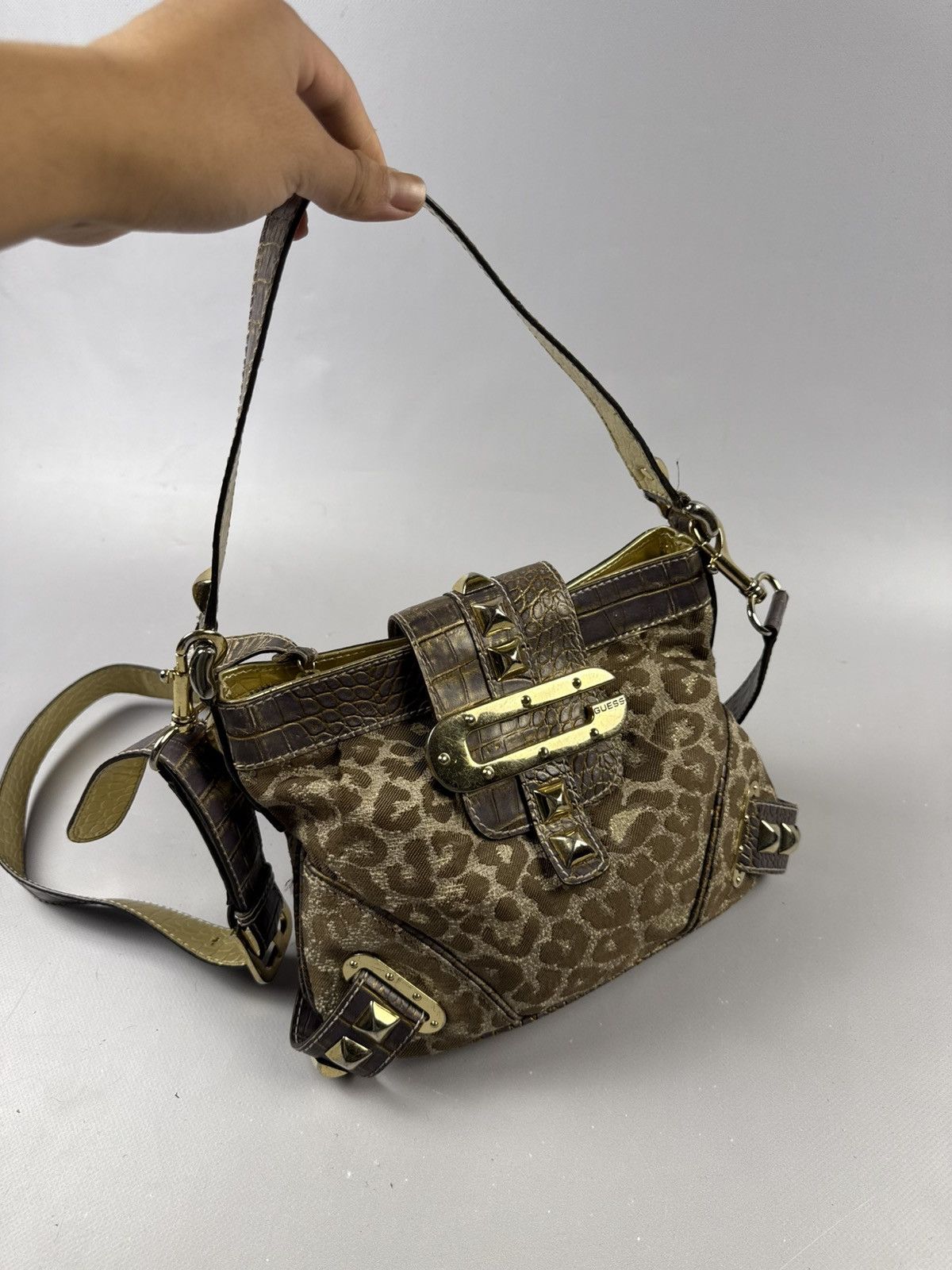 Guess Guess vintage handbag crossbody gold iconic model Size ONE SIZE - 3 Thumbnail