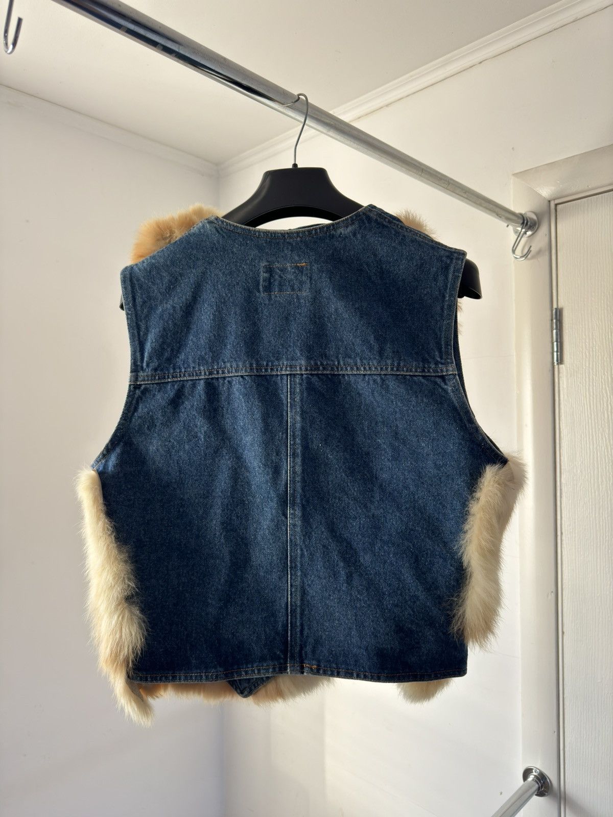 Vintage Vintage Denim Vest Fox Fur Real 100% Fur Jacket Size M / US 6-8 / IT 42-44 - 9 Thumbnail