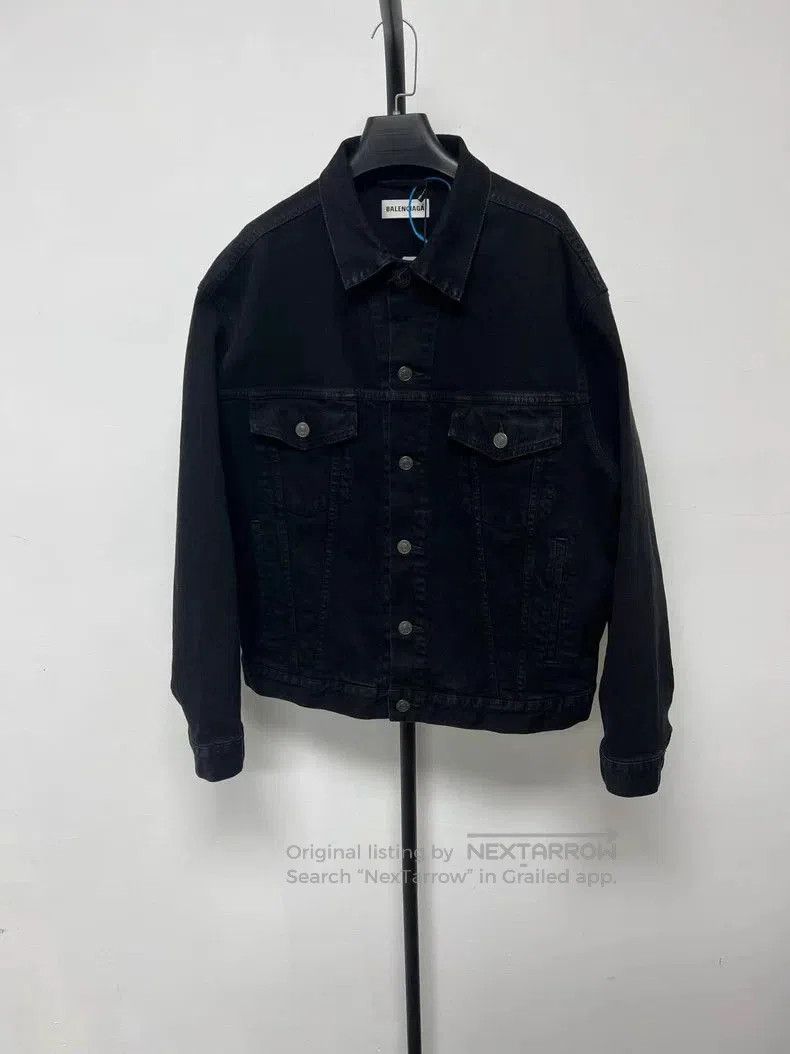 Balenciaga Balenciaga Crystal Logo Denim Jacket. Size US XS / EU 42 / 0 - 2 Thumbnail