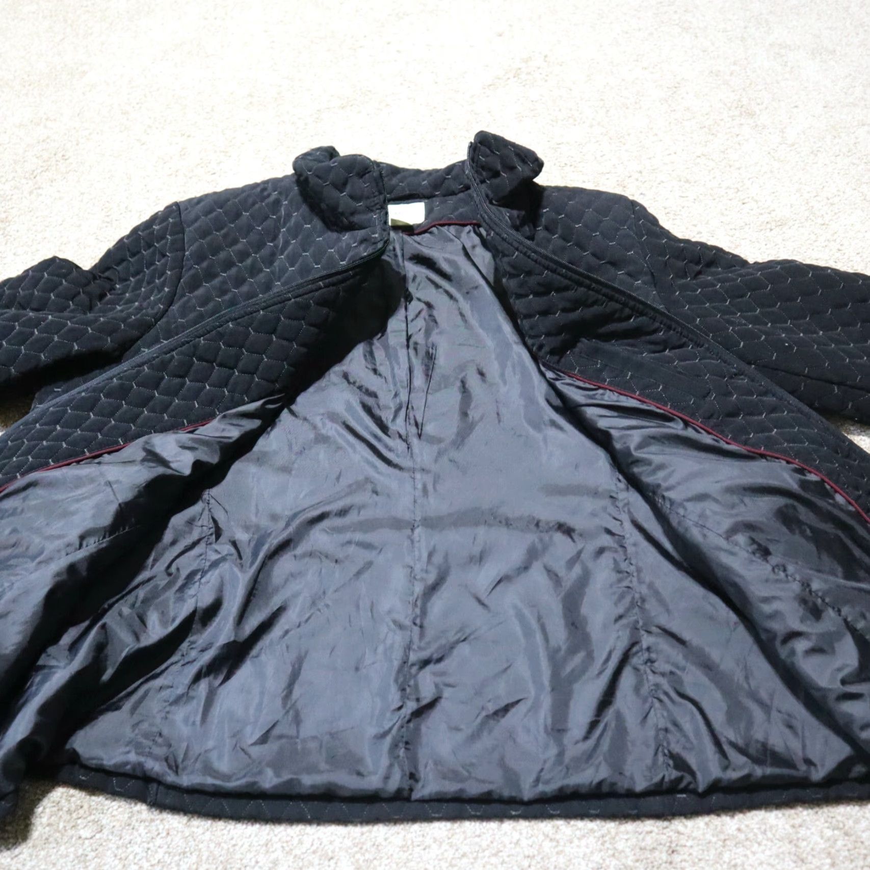 Vintage St Johns Bay Jacket Black Long Sleeve Full Zip Women's 3X Plus Size 3X 3XL XXXL Women Jacket Size XXL / US 16-18 / IT 52-54 - 4 Thumbnail