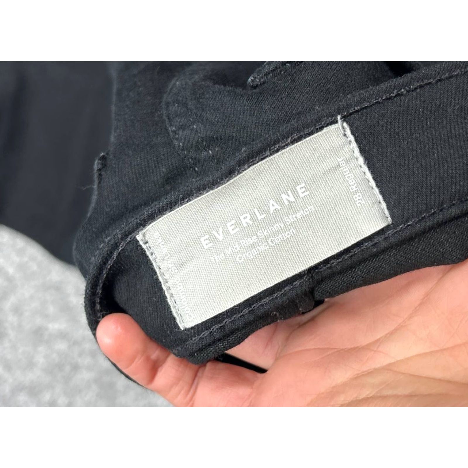 Everlane Everlane Jeans Womens The Mid Rise Skinny 28x26 Black Organic Cotton Stretch Denim 28 Size 28" / US 6 / IT 42 - 7 Thumbnail
