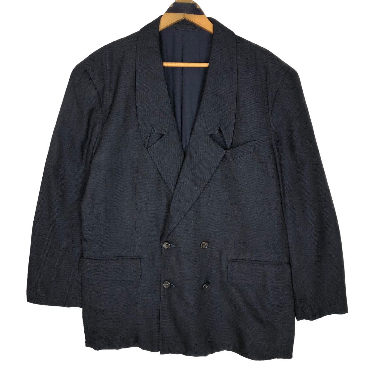 Comme des Garcons Vintage 90s Comme Des Garcons Homme Plus Silk Blazer Size US S / EU 44-46 / 1 - 1 Thumbnail