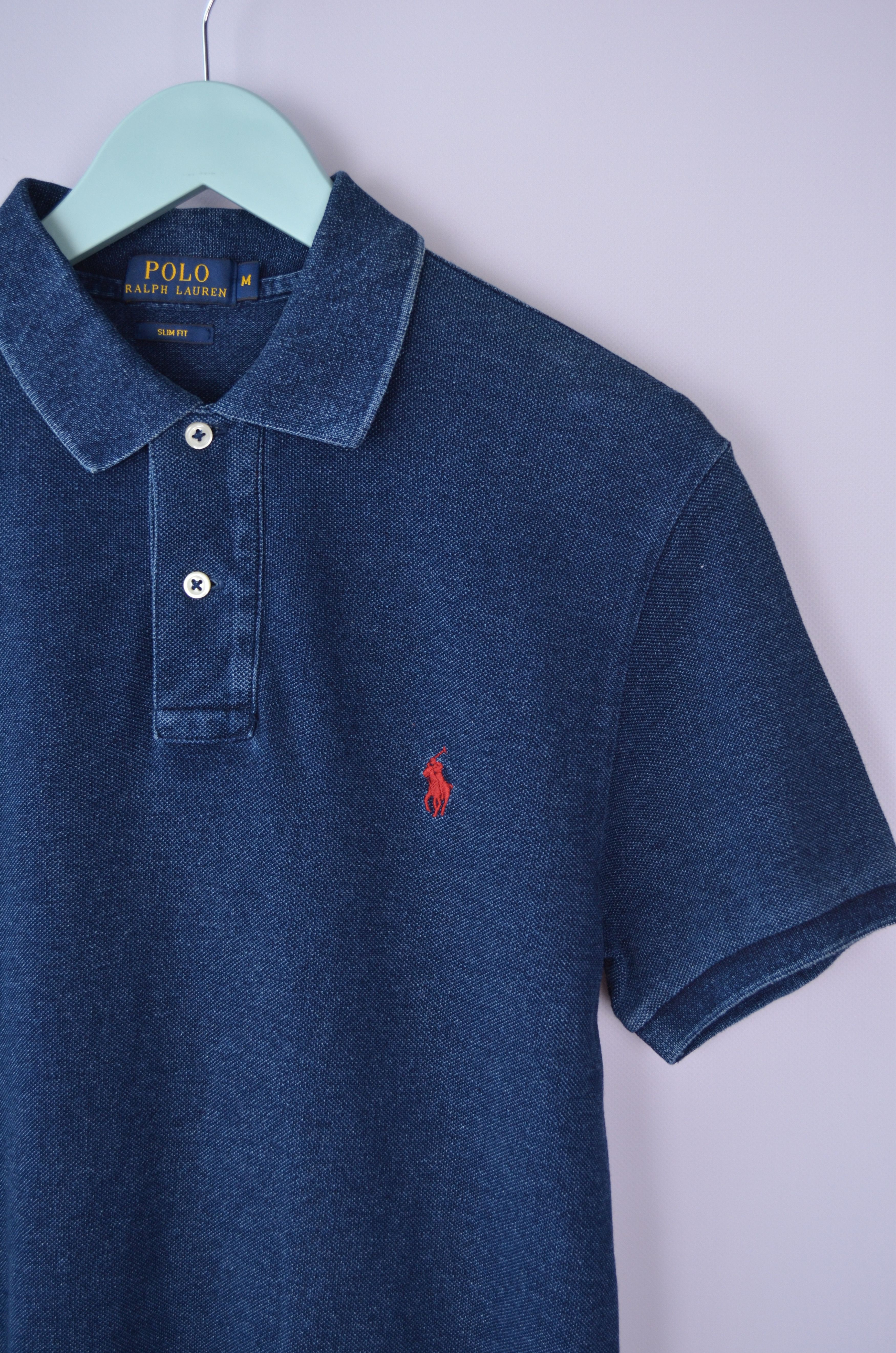 Designer × Polo Ralph Lauren Polo Ralph Lauren Indigo Garment Dyed Polo Shirt Size Navy Size US XS / EU 42 / 0 - 3 Thumbnail