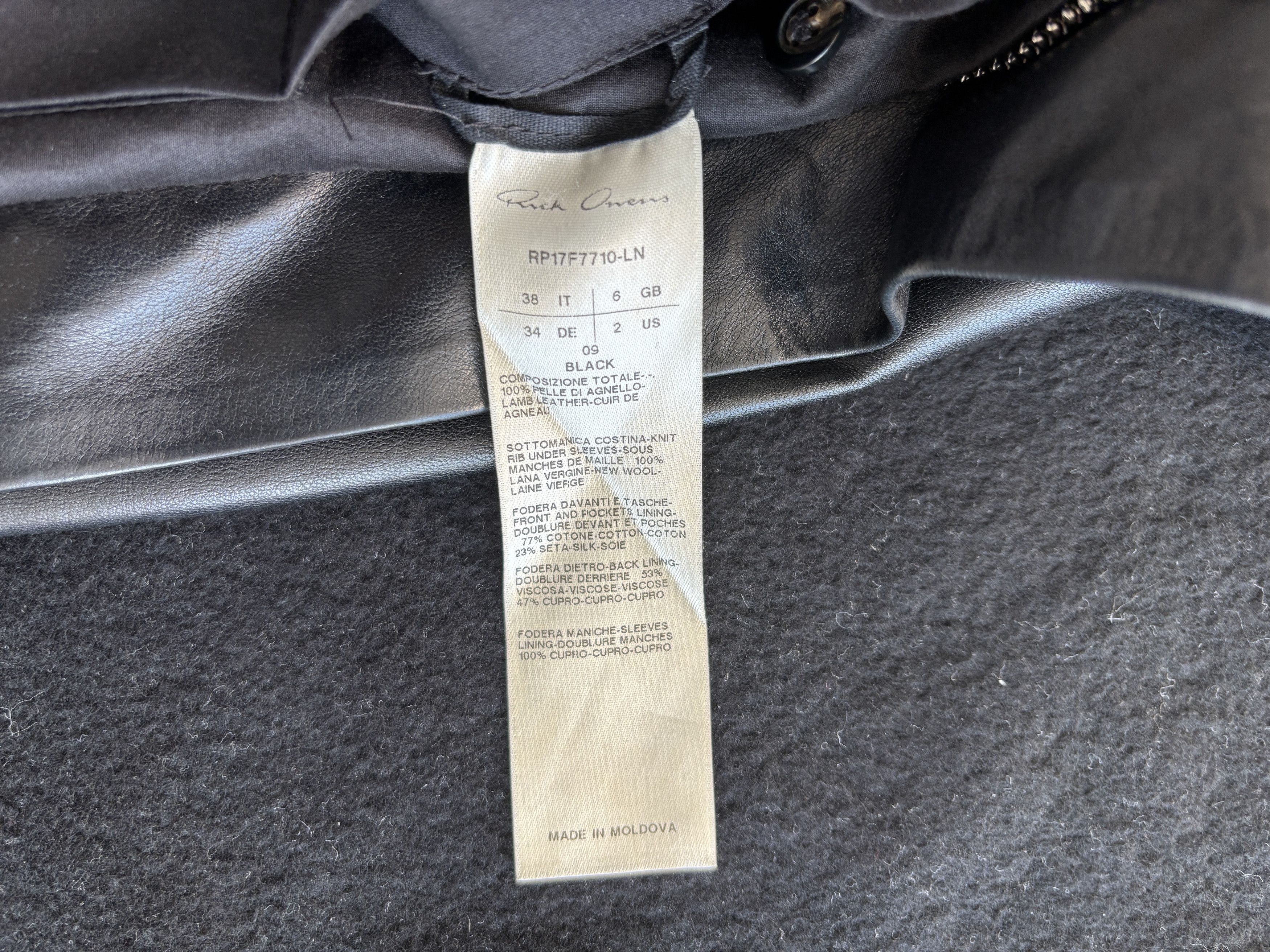 Rick Owens Rick Owens Lamb Skin Naska Biker Jacket IT 38 Size XS / US 0-2 / IT 36-38 - 10 Thumbnail