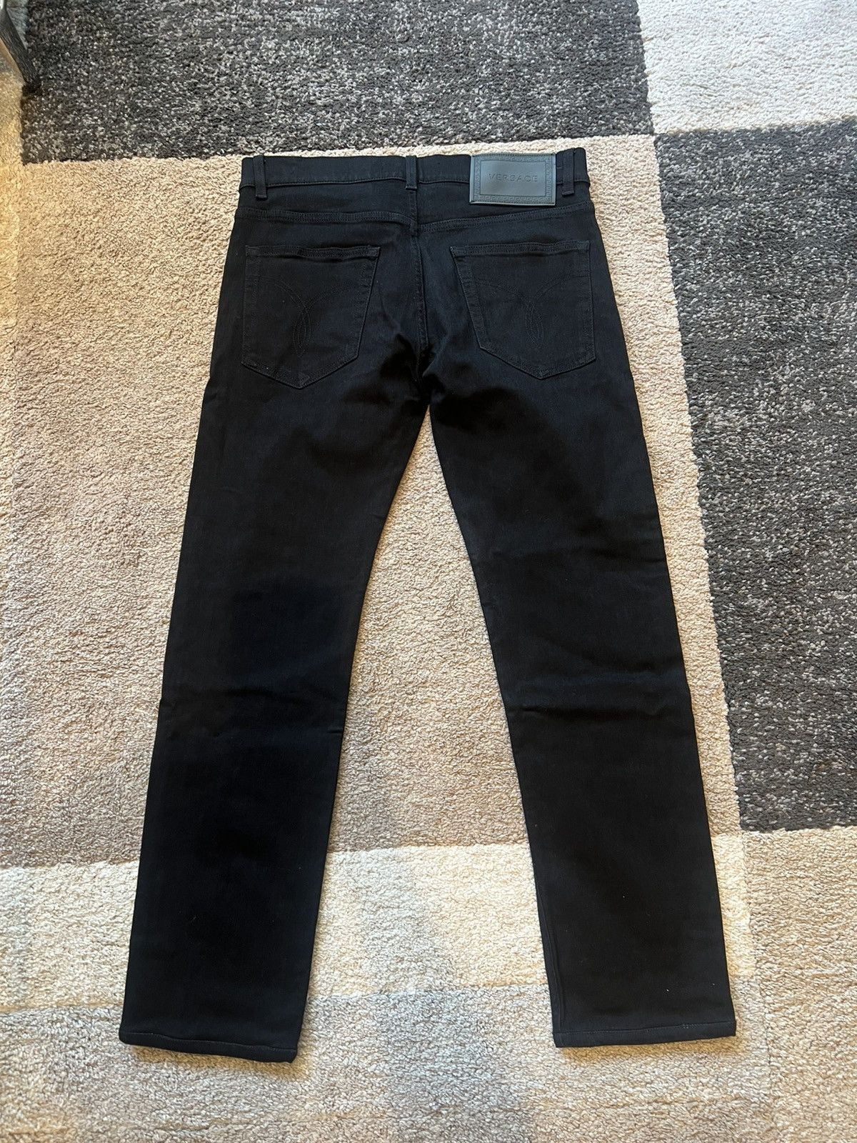 Versace Versace Mens Jeans Black Wash Taylor Fit Size US 31 - 5 Thumbnail