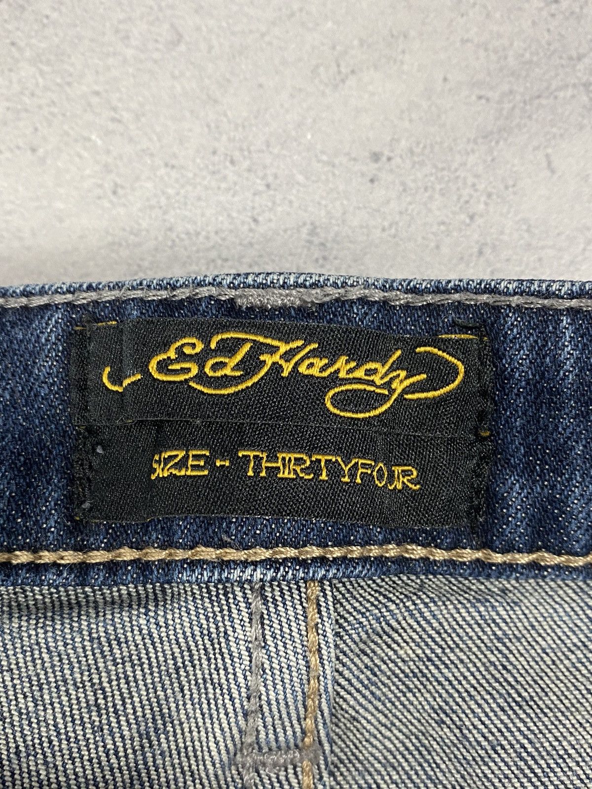 Ed Hardy Ed Hardy by Christian Audigier Jeans Men's Big Logo Y2k Size US 34 / EU 50 - 15 Thumbnail