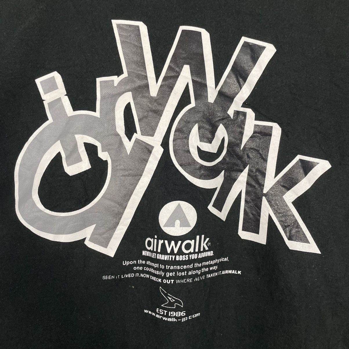Japanese Brand Airwalk Big Logo Pullover Black Hoodie Size US M / EU 48-50 / 2 - 12 Thumbnail