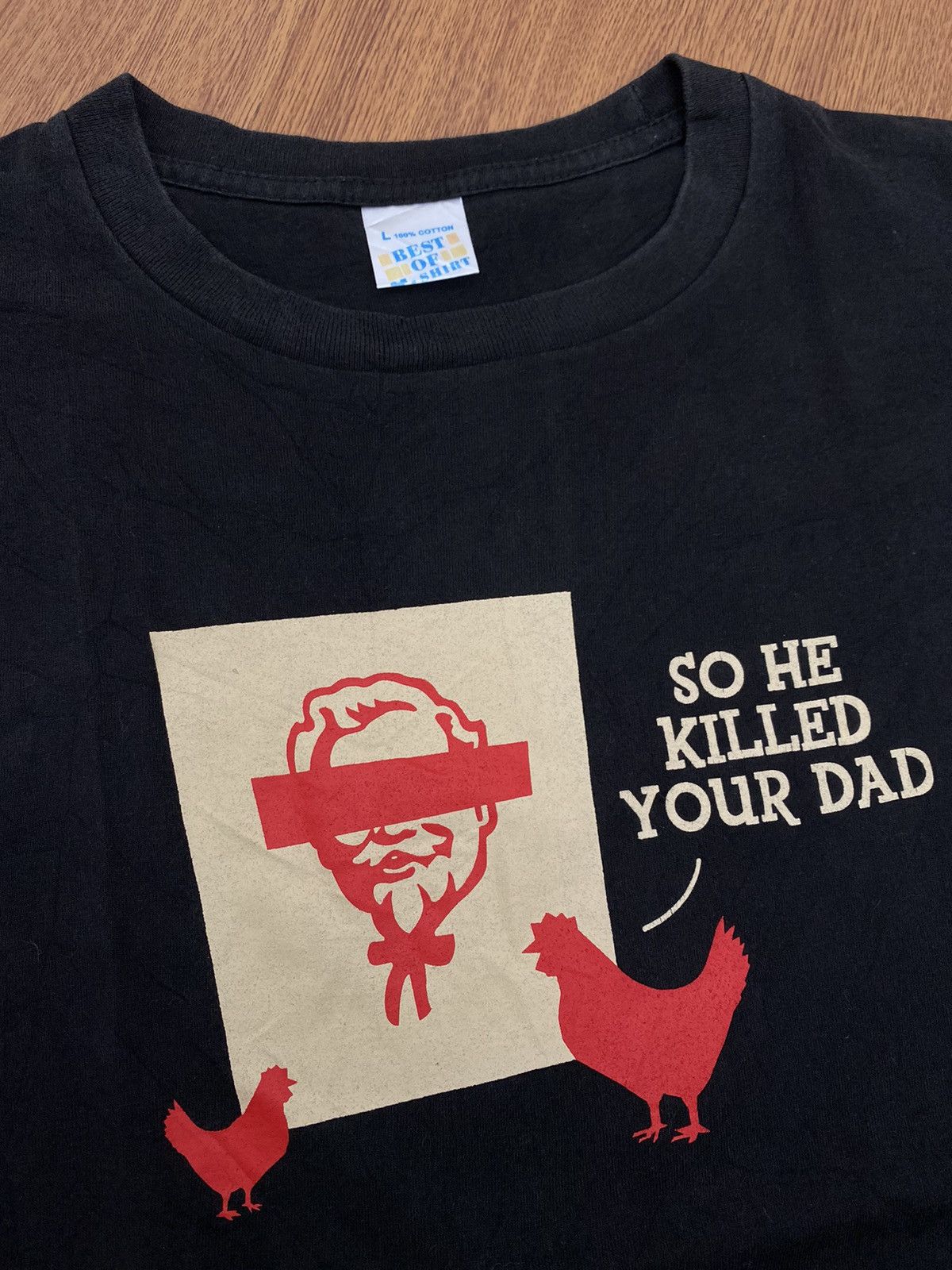 Vintage Parody KFC "so he killed your dad" t-shirt Size US L / EU 52-54 / 3 - 2 Thumbnail