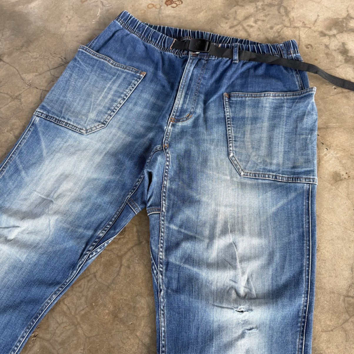 Gramicci W34x30.5 Vintage Gramicci Faded Ripped Knee Denim Jean pants Size US 34 / EU 50 - 6 Thumbnail