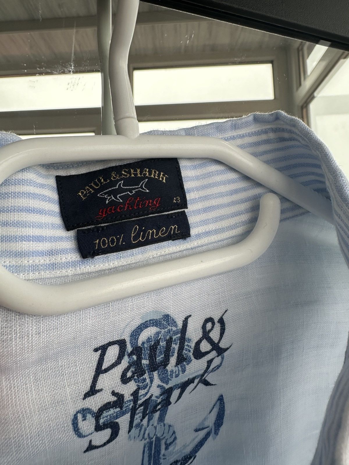 Paul & Shark Paul & Shark Yachting Striped Shirt Blue White Button Down Size US XL / EU 56 / 4 - 4 Thumbnail