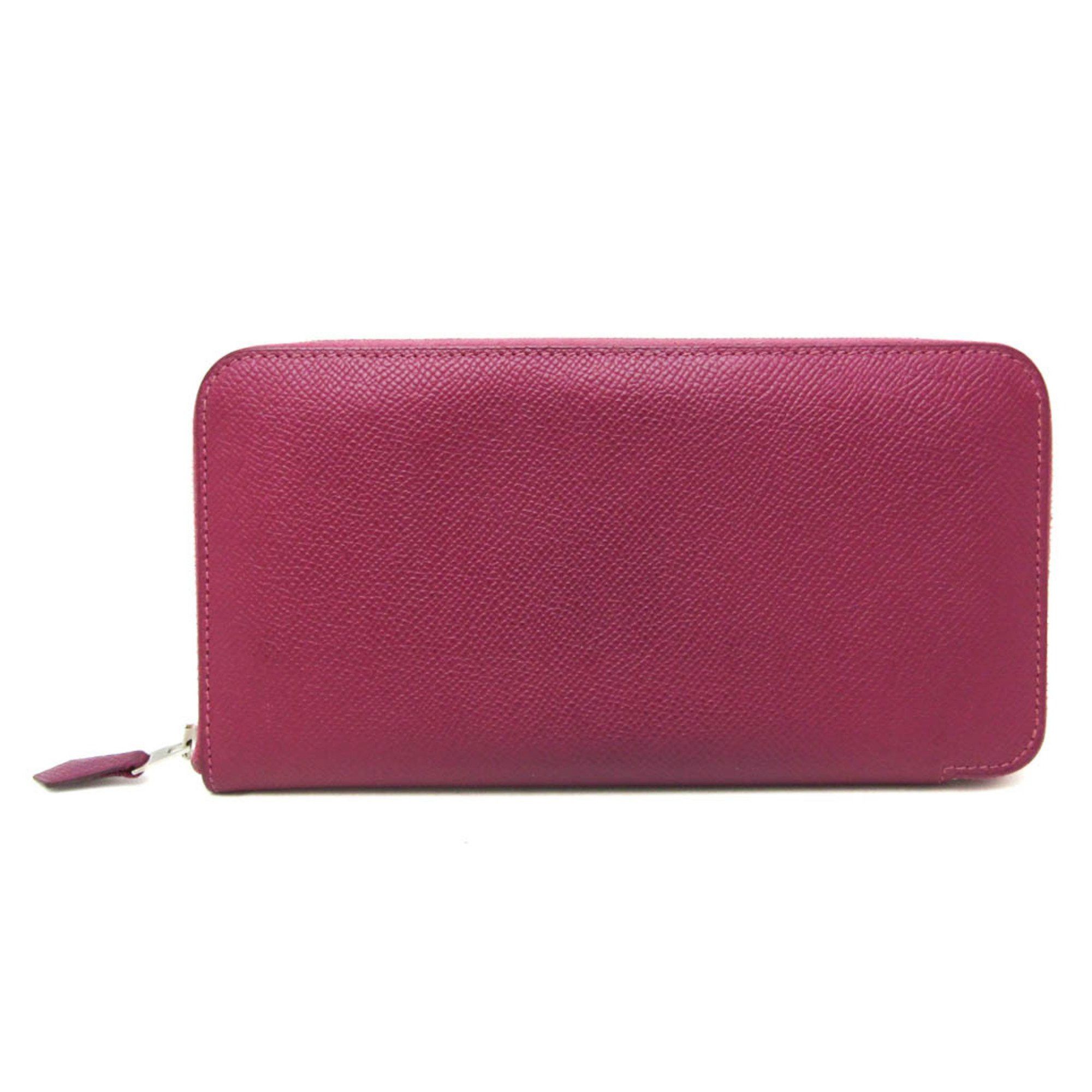 Hermes Asap Long WomenMen Epsom Leather Long Wallet (bi-fold) Purple