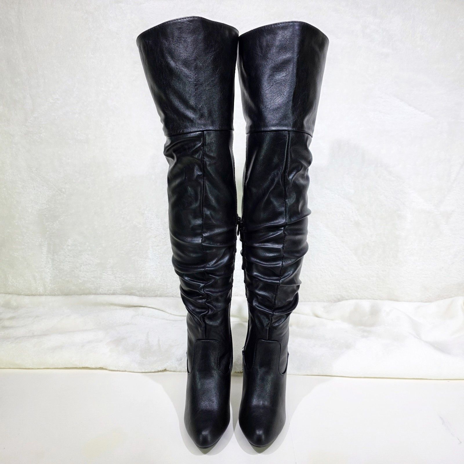 Other Victoria Black Over The Knee Slouch Scrunch Thigh Boots High Size US 7 / IT 37 - 8 Thumbnail