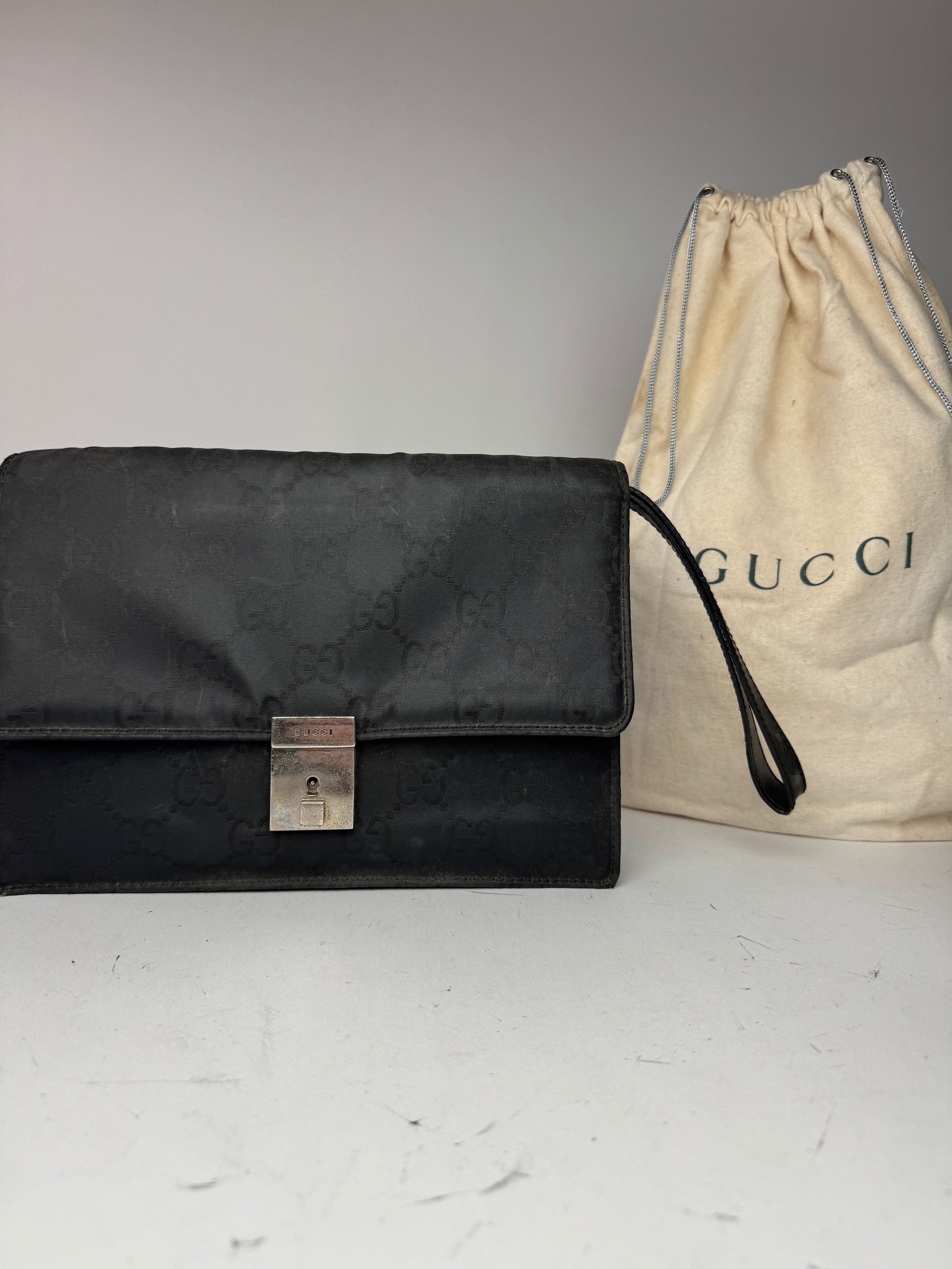Gucci Vintage Monogramm Clutch Black Size ONE SIZE - 1 Thumbnail