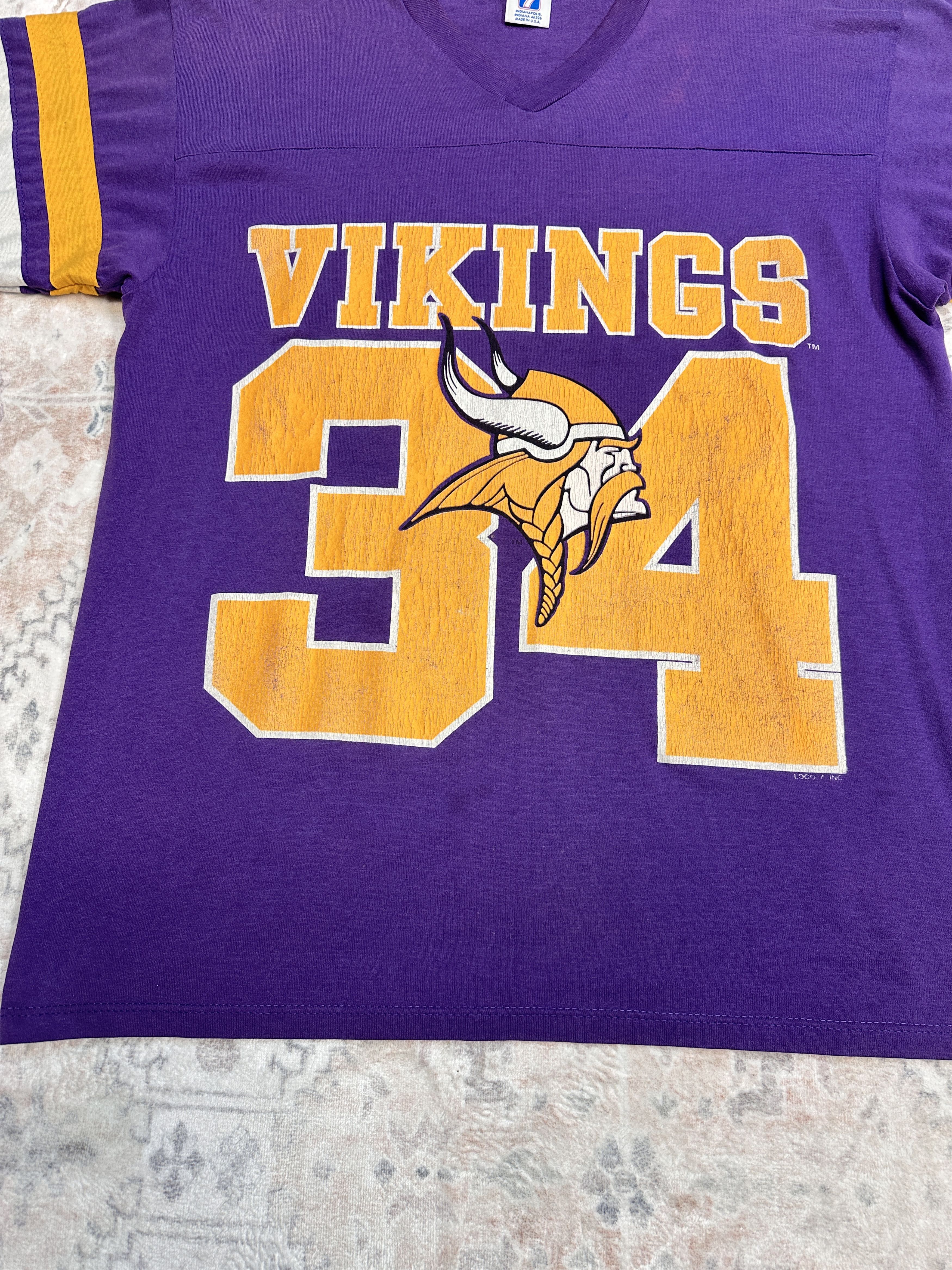 Logo 7 Vintage Herschel Walker Minnesota Vikings logo 7 Shirt Large Size US L / EU 52-54 / 3 - 2 Thumbnail