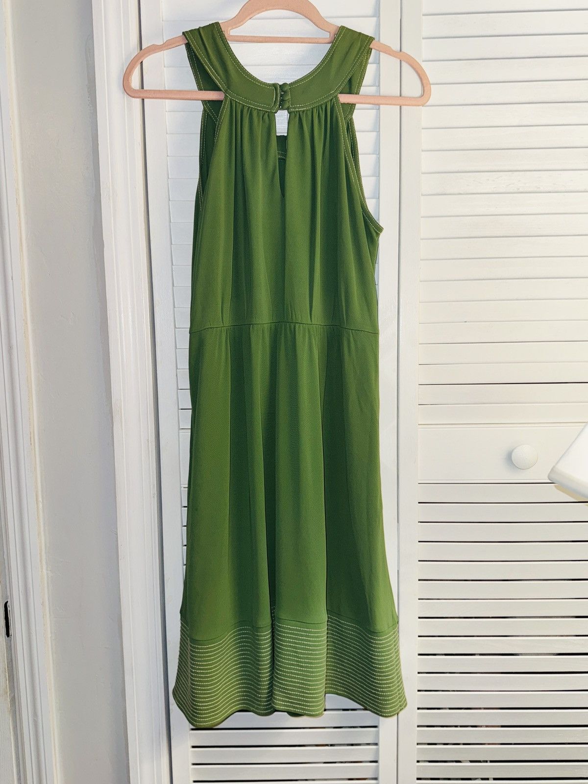 Tibi Retail $495 Tibi green sleeveless midi dress with tie Size M / US 6-8 / IT 42-44 - 6 Thumbnail