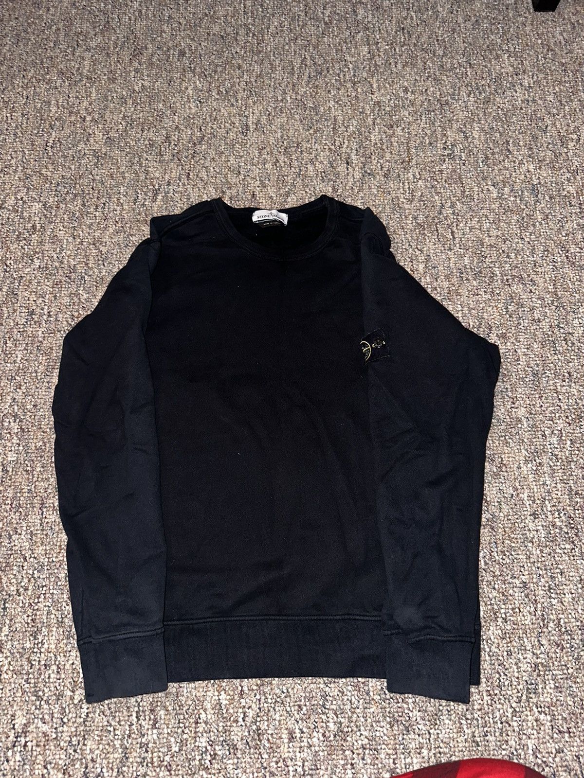 image of Stone Island Cotton Crewneck in Black, Men's (Size XL)