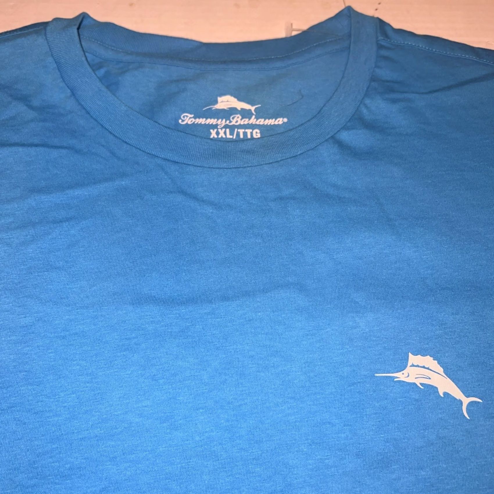 Tommy Bahama VINTAGE Tommy Bahama Tee Shirt 2XL Blue Boater Golfer Shirt Mens Regular Pockets Logo Beach Nautical Tropical Size US XXL / EU 58 / 5 - 2 Thumbnail
