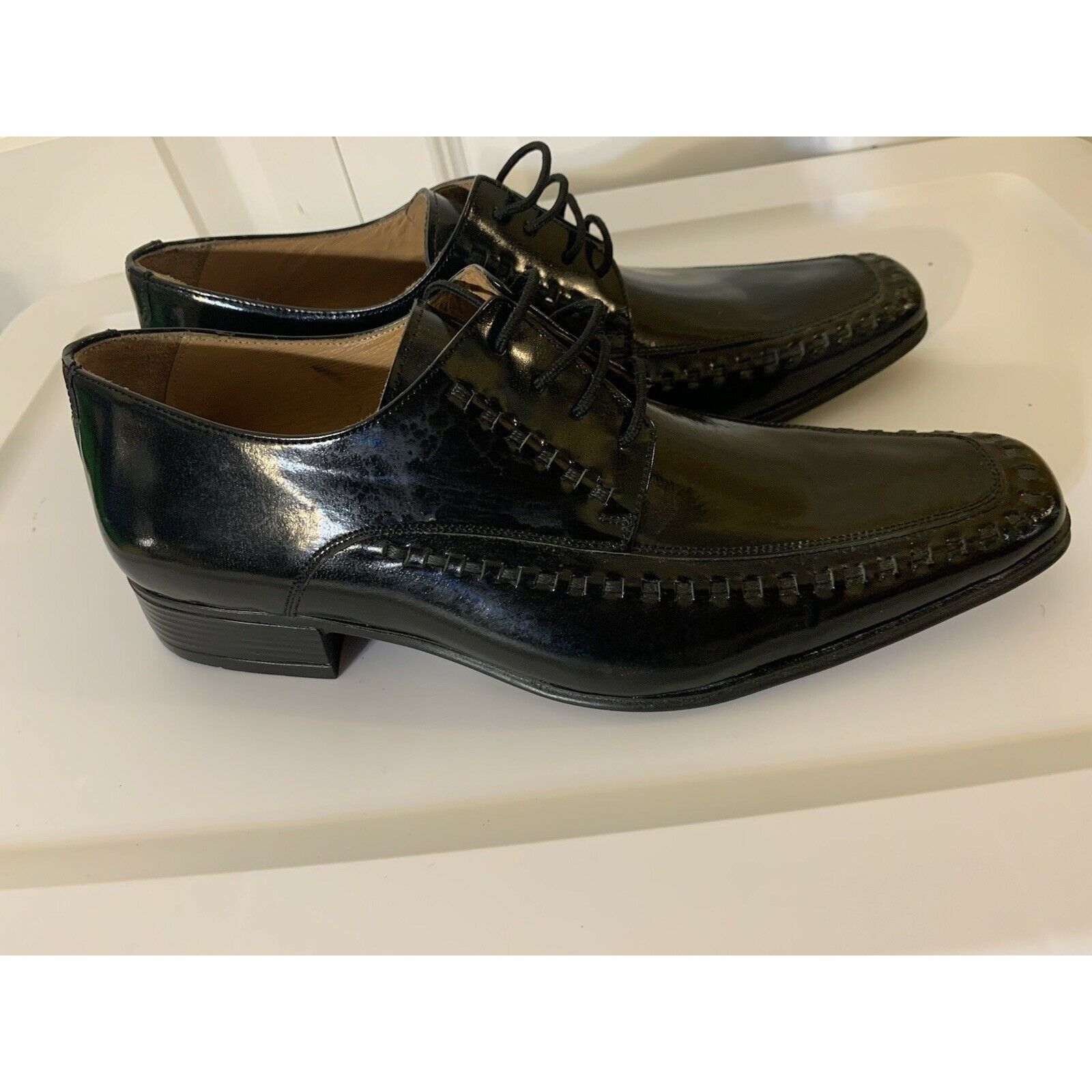 Other Yensa Men’s Sz 10 Dress Shoes Black LACE UP OXFORDS Size US 10 / EU 43 - 6 Thumbnail
