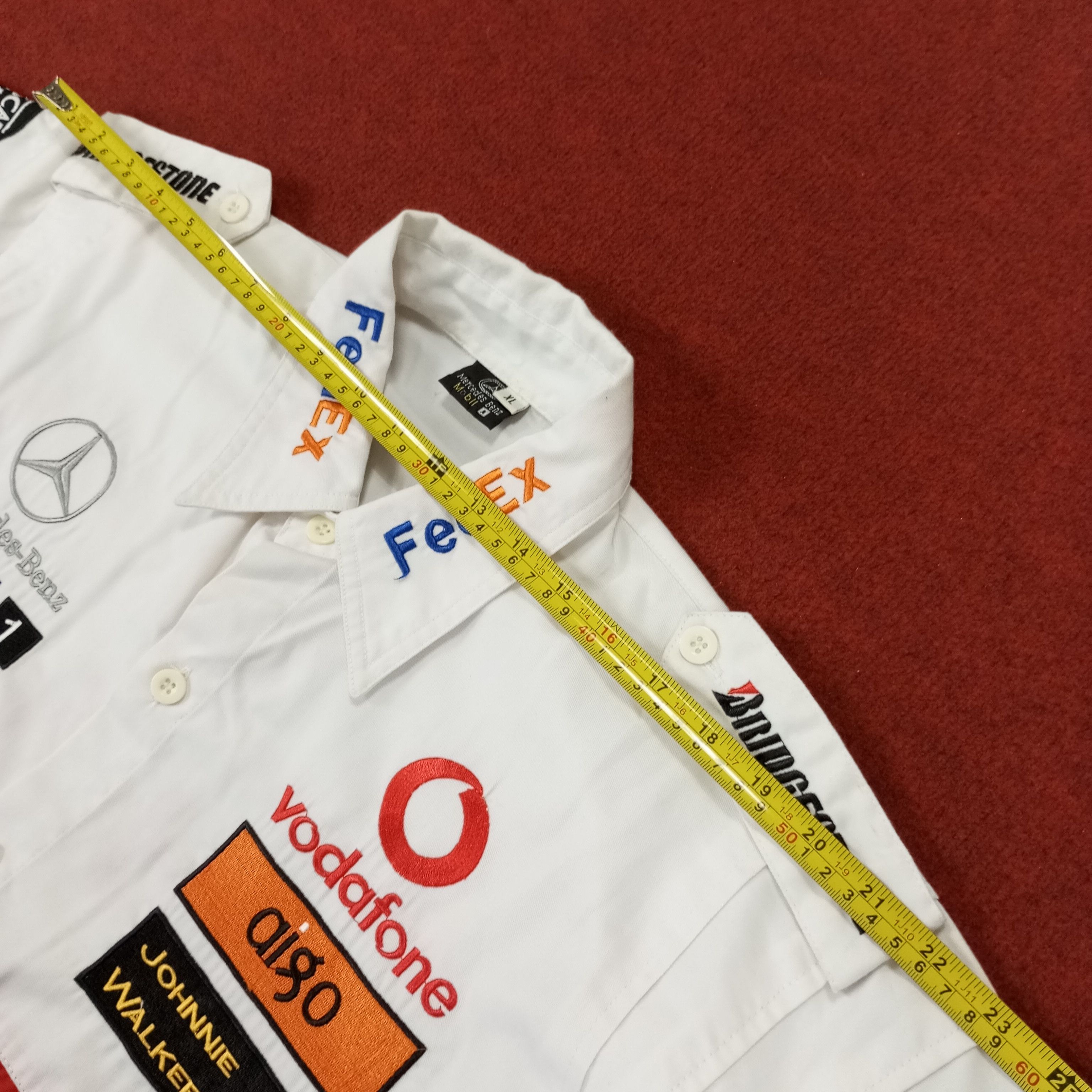 Mercedes-Benz × Vintage Mercedes Benz Santander Vodafone Workwear Style Shirt Size US L / EU 52-54 / 3 - 11 Thumbnail