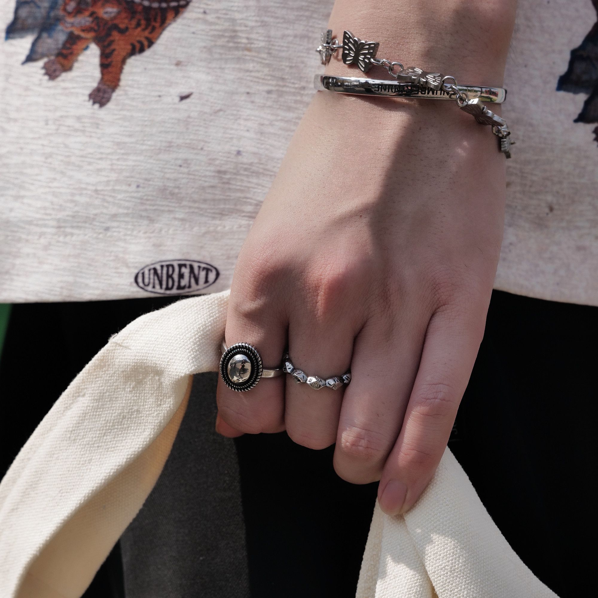 Jewelry New Design Jewelry Rings Open Size Chrome Ring (Size 7-13) Size ONE SIZE - 2 Thumbnail