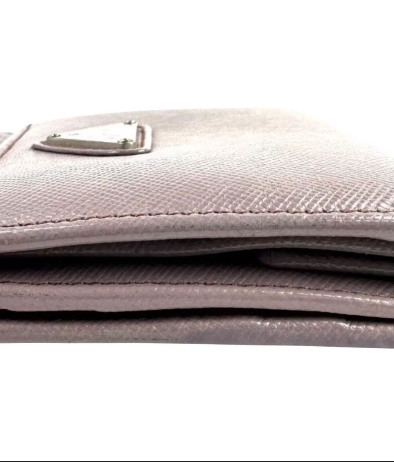 Prada Prada Safiano Leather Wallet in Pink Excellent Condition Size ONE SIZE - 7 Thumbnail