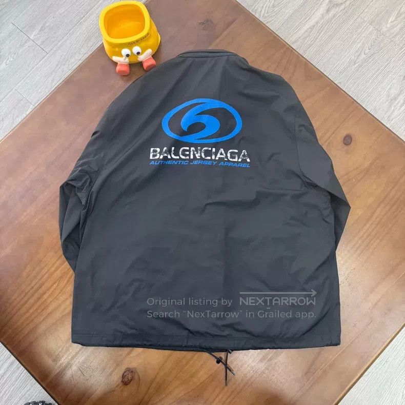Balenciaga Balenciaga Coach Jacket Aged Black Blue Size US S / EU 44-46 / 1 - 4 Thumbnail